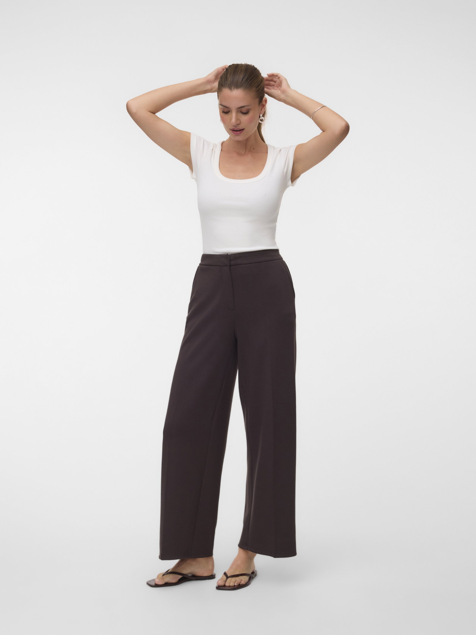 VMBELLIS MW WIDE PANT NOOS, Chocolate Torte #3