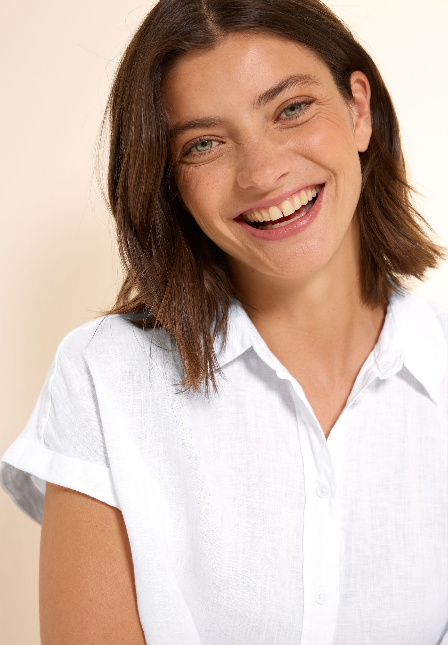 CECIL |  CECIL Bluse aus Leinen  | S | white