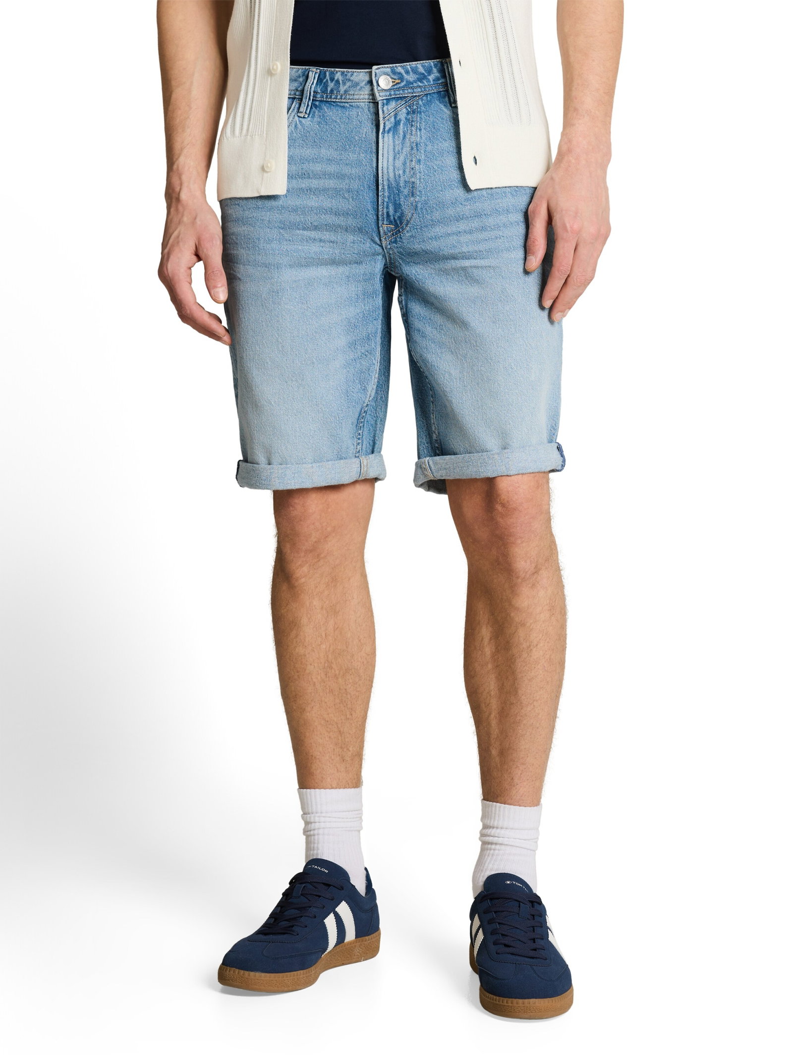 TTAEDAN STRAIGHT SHORTS, Used Light Stone Blue Denim #2
