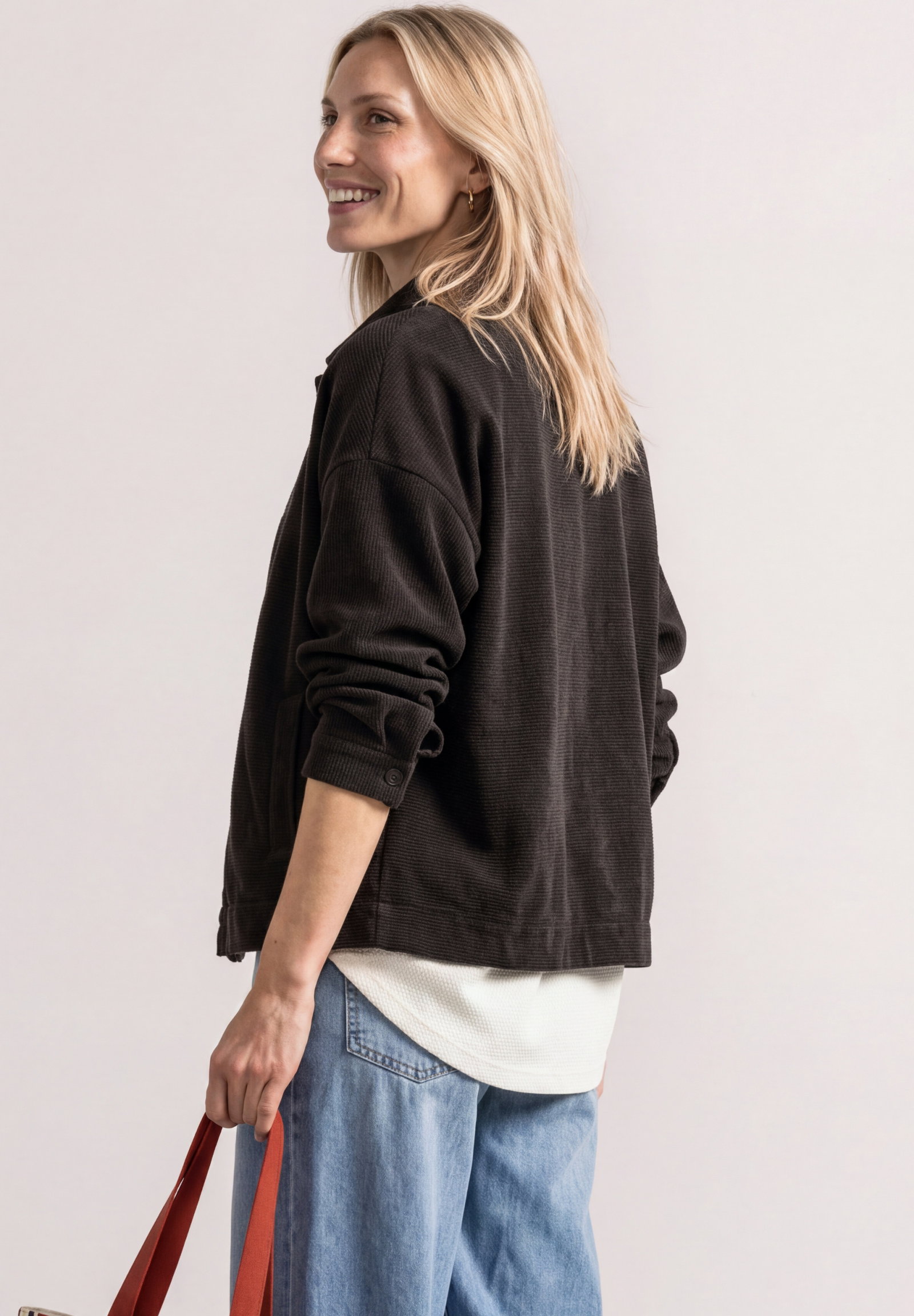 LTD QR cord structure jacket, black coffee #4