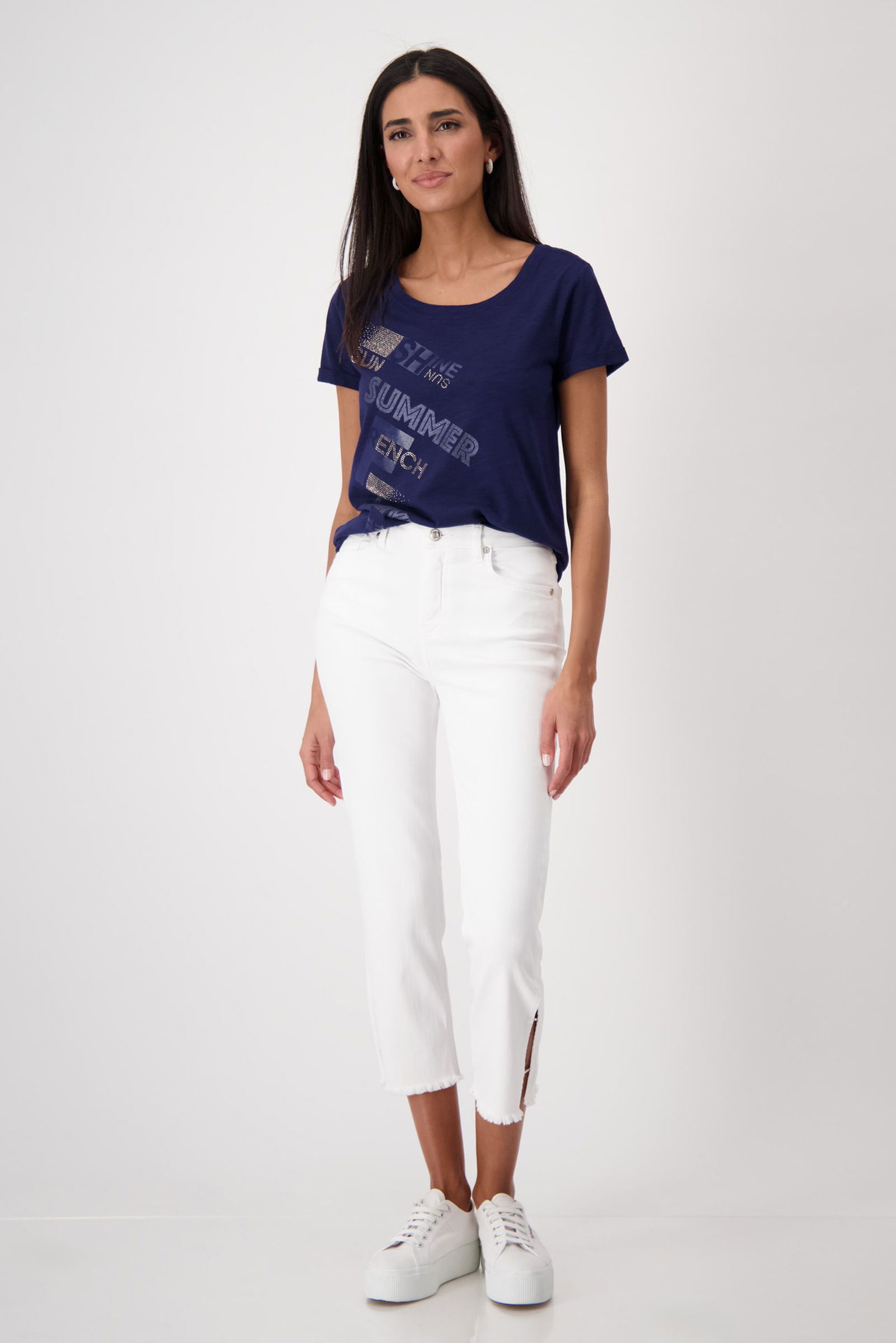 Monari | T-Shirt, navy blue | 44 | navy blue