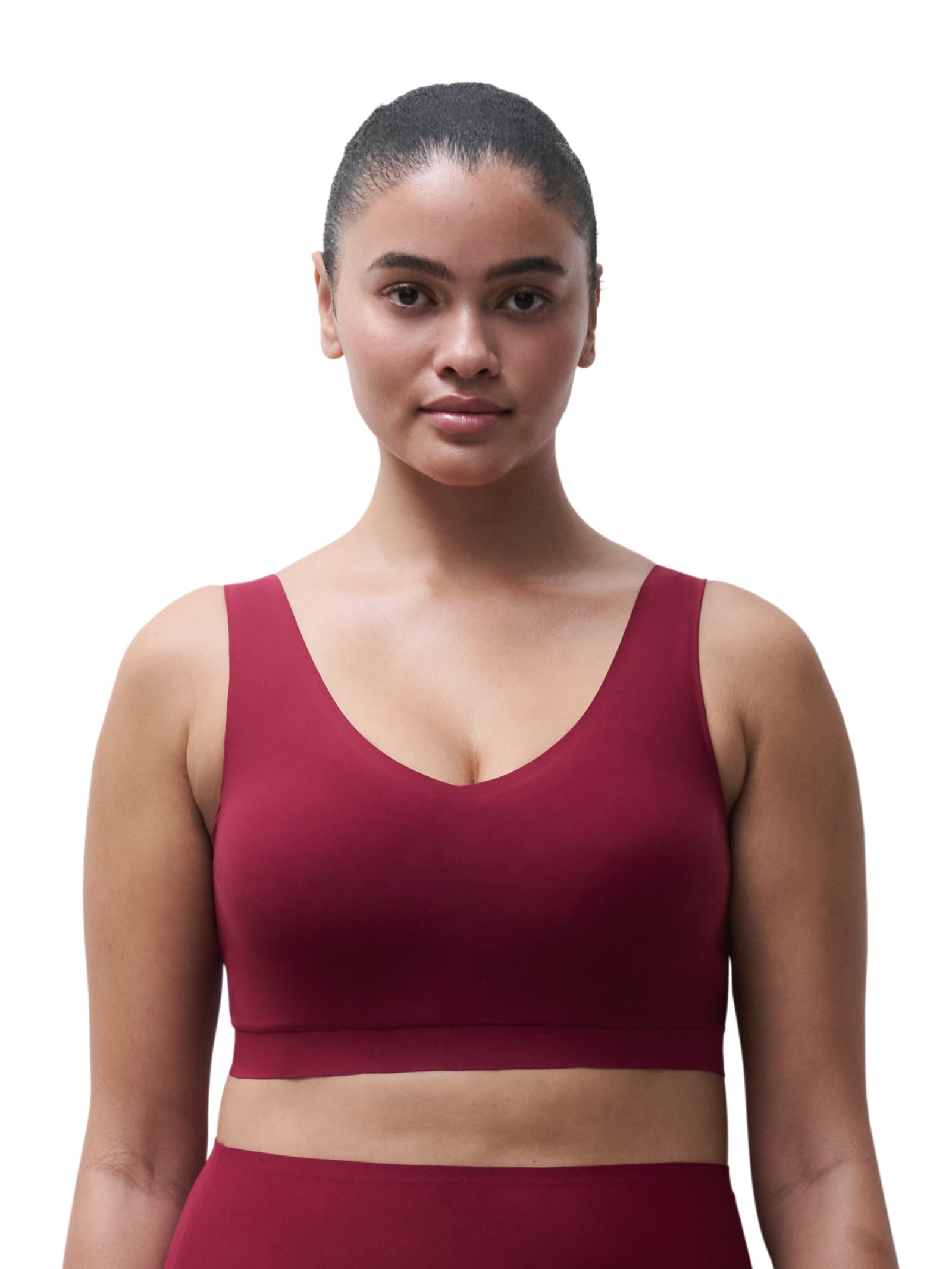 SOFTSTRETCH UW BH B. LOS PADDED V NECK, MARINE BLUE #2
