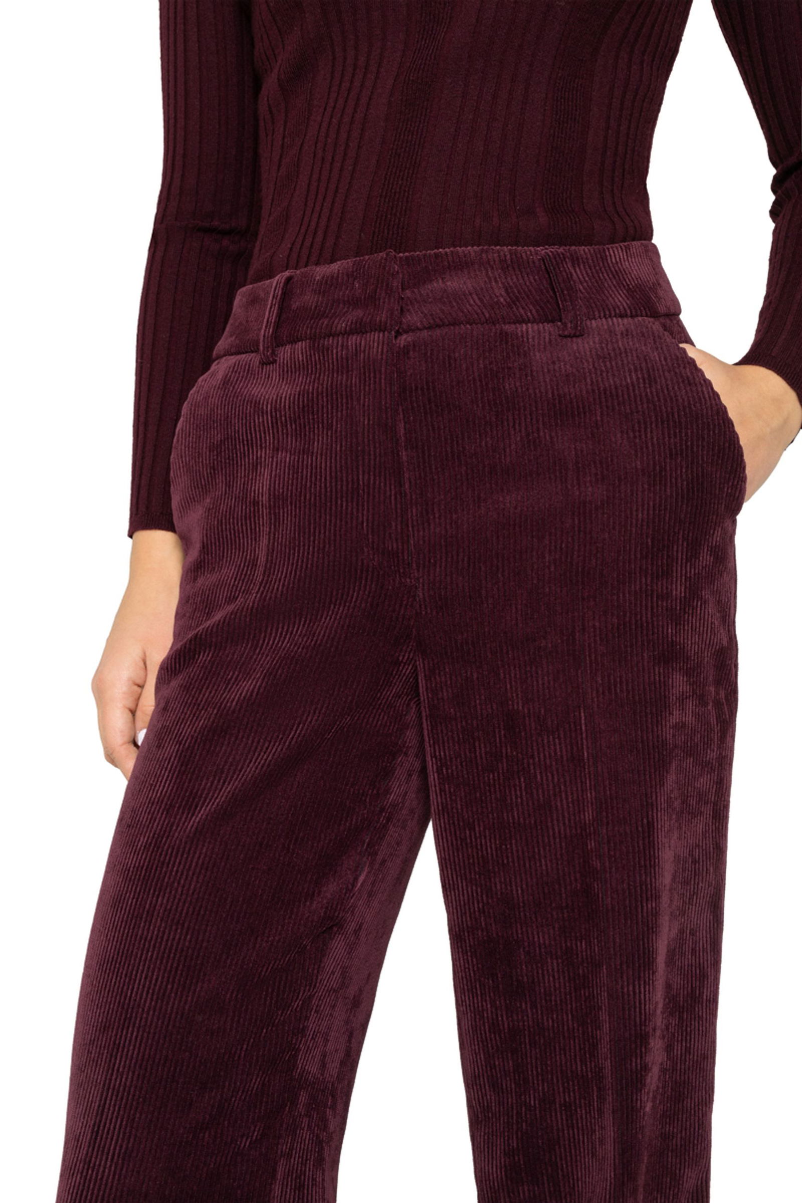 Cambio | Cambio Regular Fit Stoffhose "Amelie" | 42/32 | burgundy lipstick