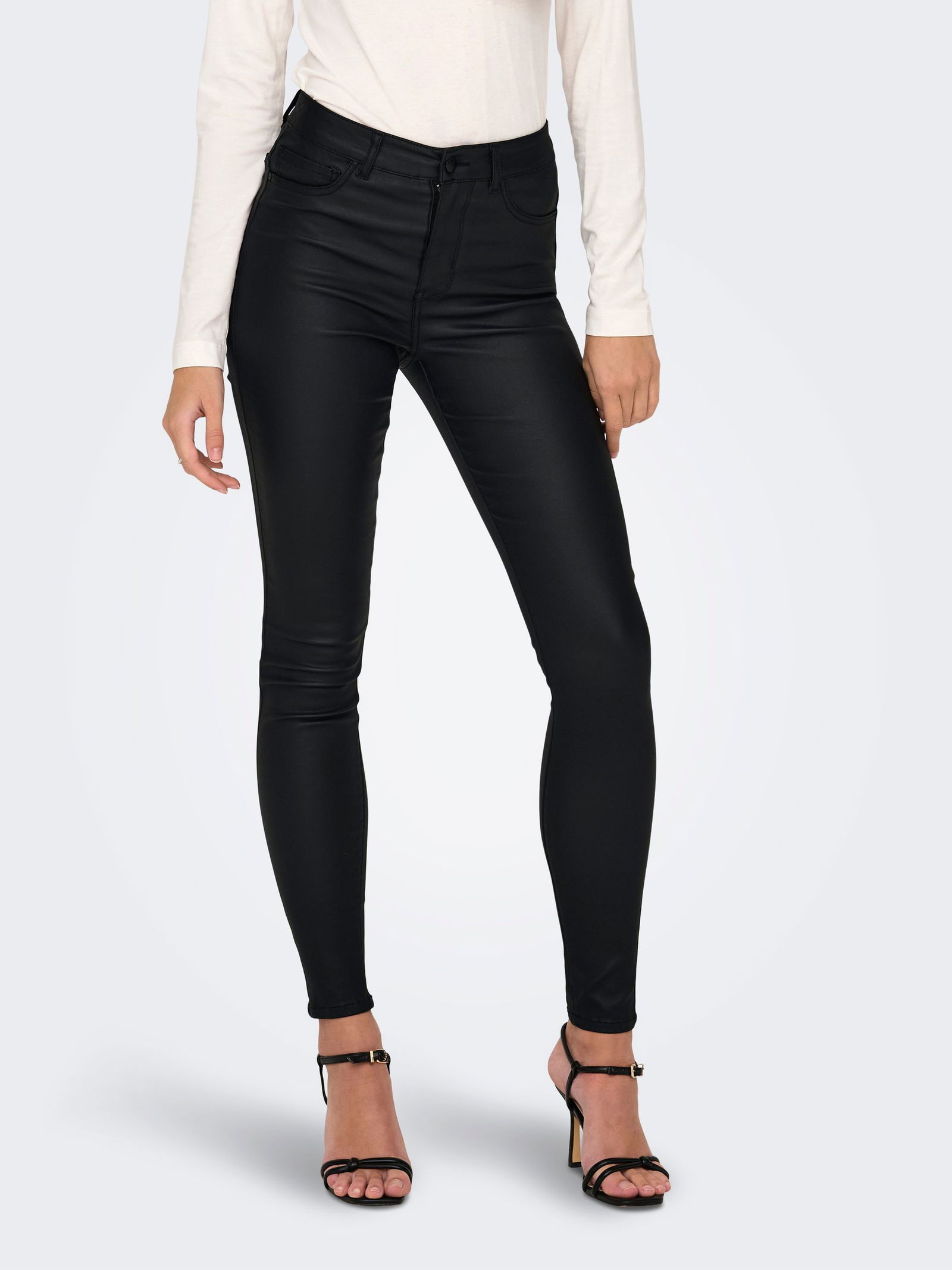 6fe45855a4da8f6738e196894472c465 JDY | JDYNEWTHUNDER COATED HIGH SKN PNT NOOS | XS/30 | black