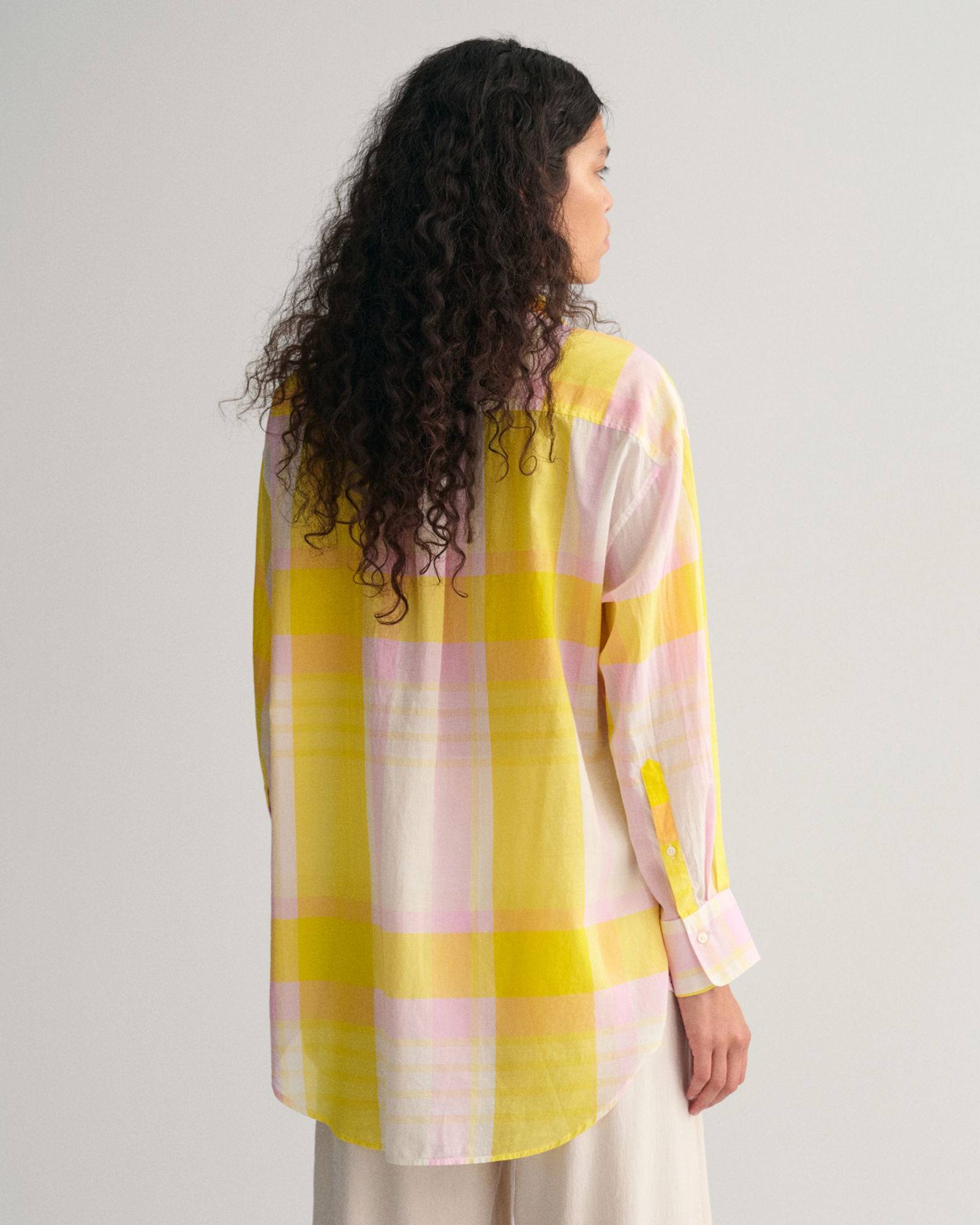 Oversized Madras Bluse