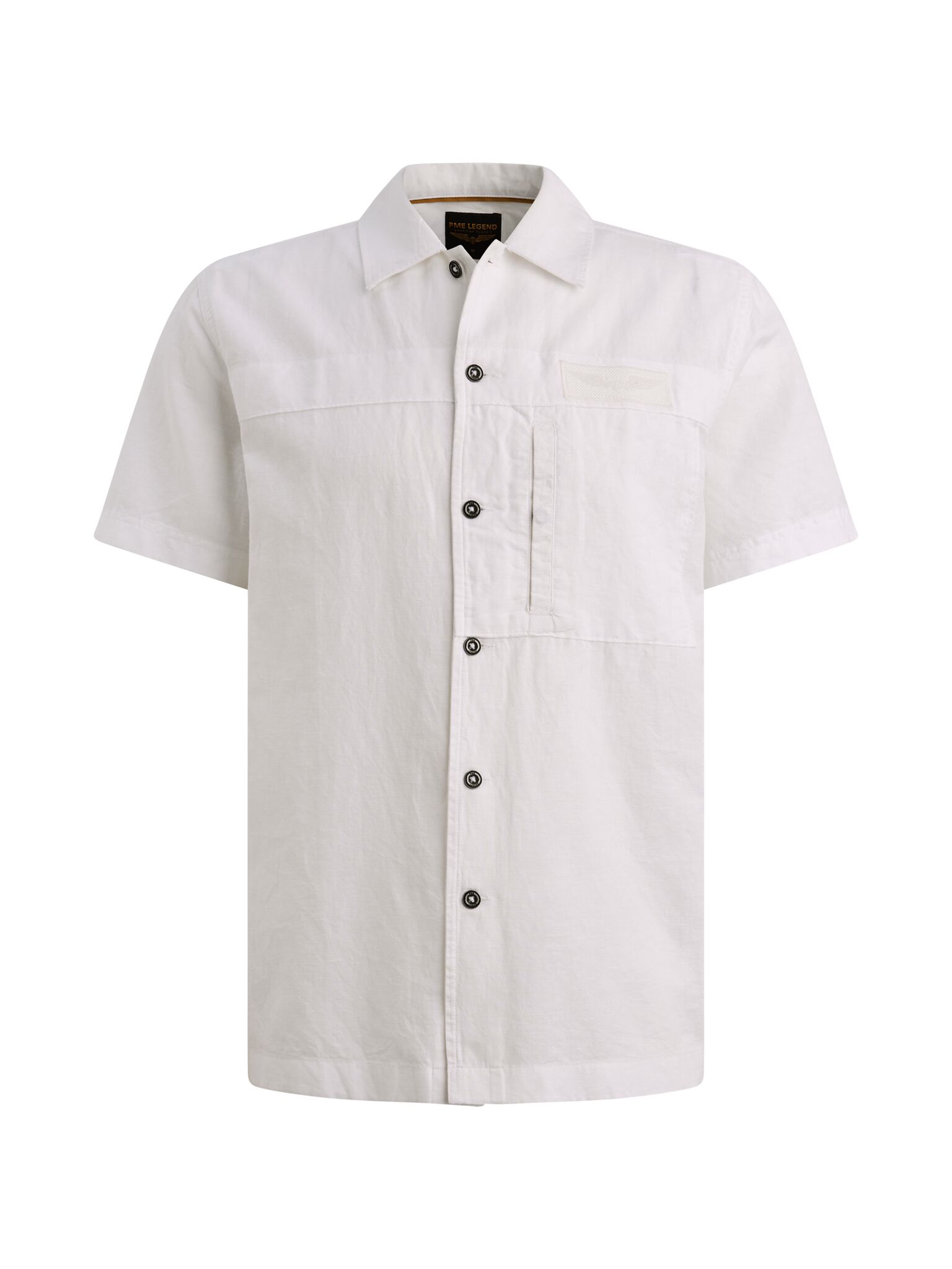 Short Sleeve Shirt Cotton/linen ga, Bright White #1