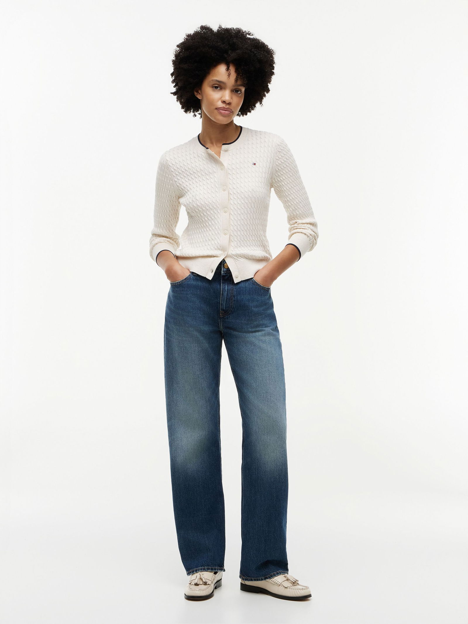 Tommy Hilfiger |  Tommy Hilfiger Strickjacke | Cardigan  | S | heather ivory petal