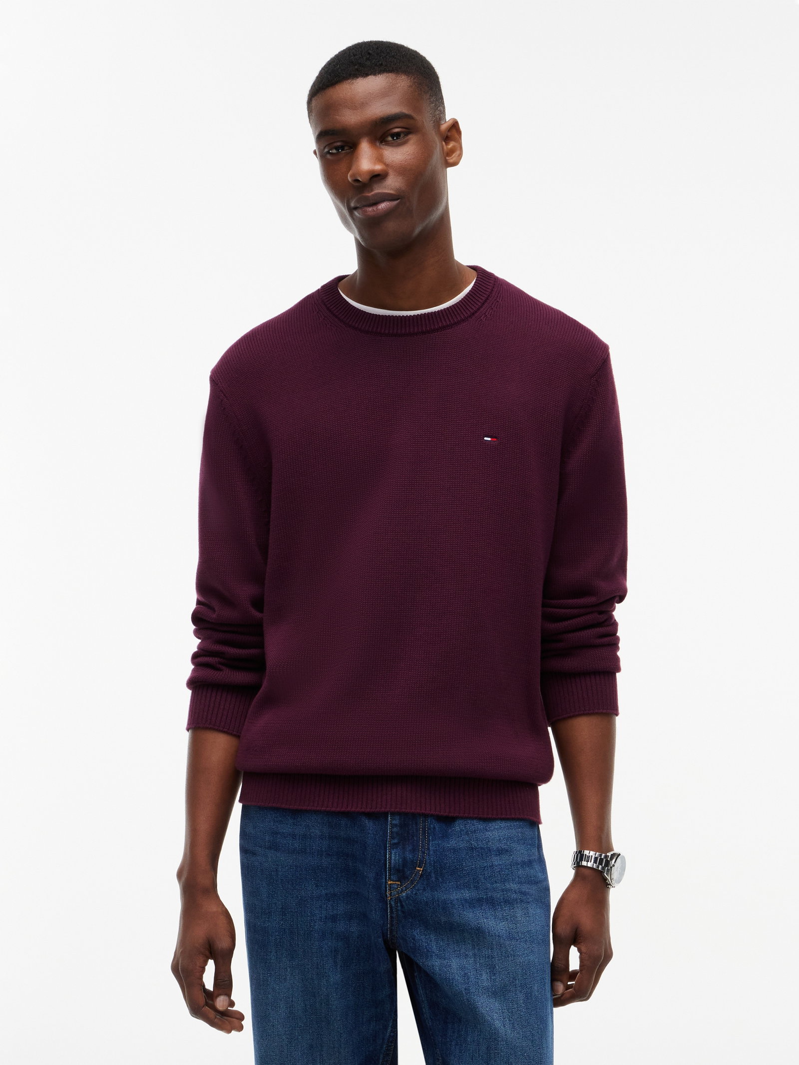 TJM SLIM ESS SWEATER EXT, PURPLE #2
