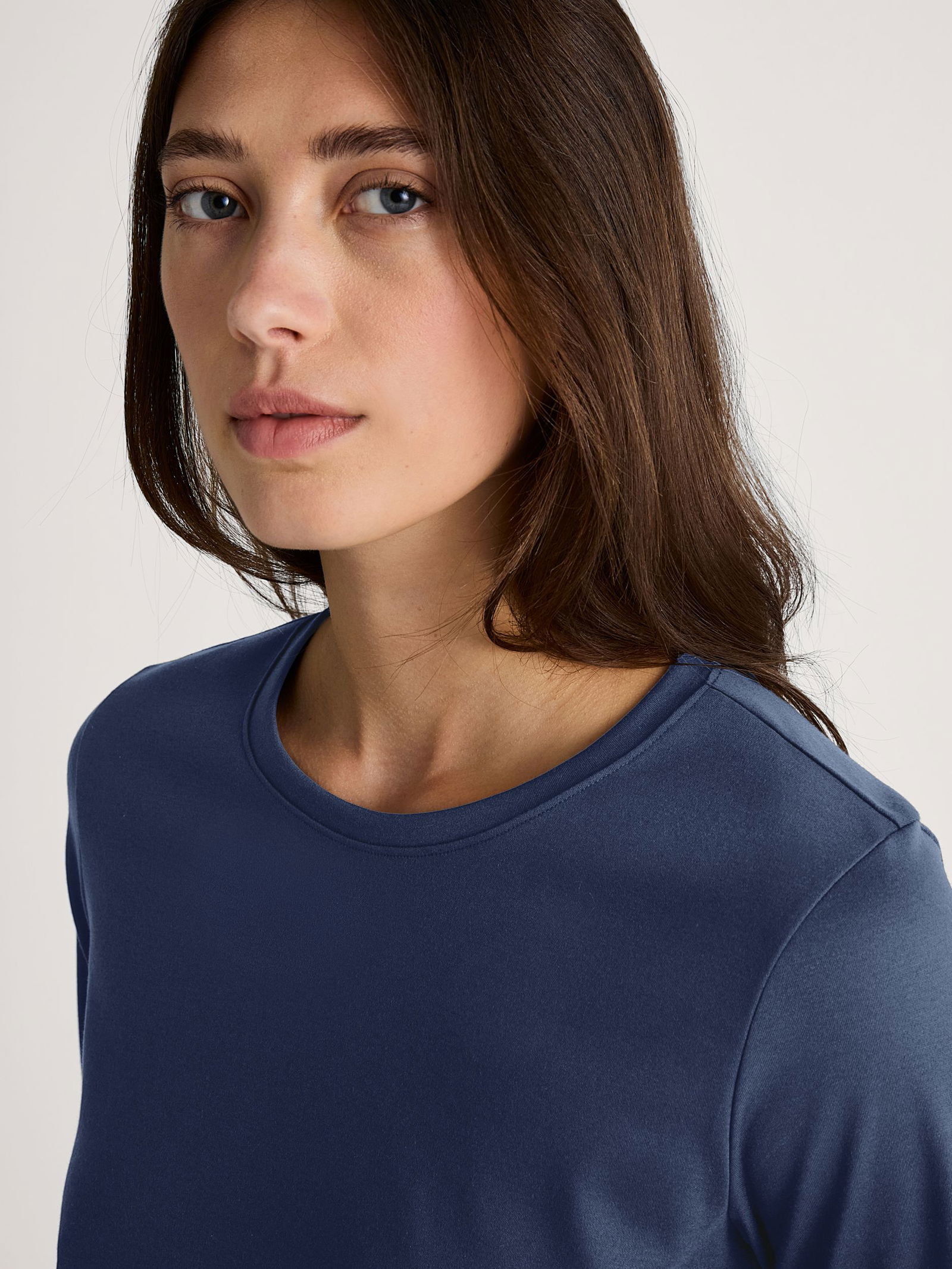 Calida |  DAMEN Shirt langarm, pearl blush | L | peacoat blue
