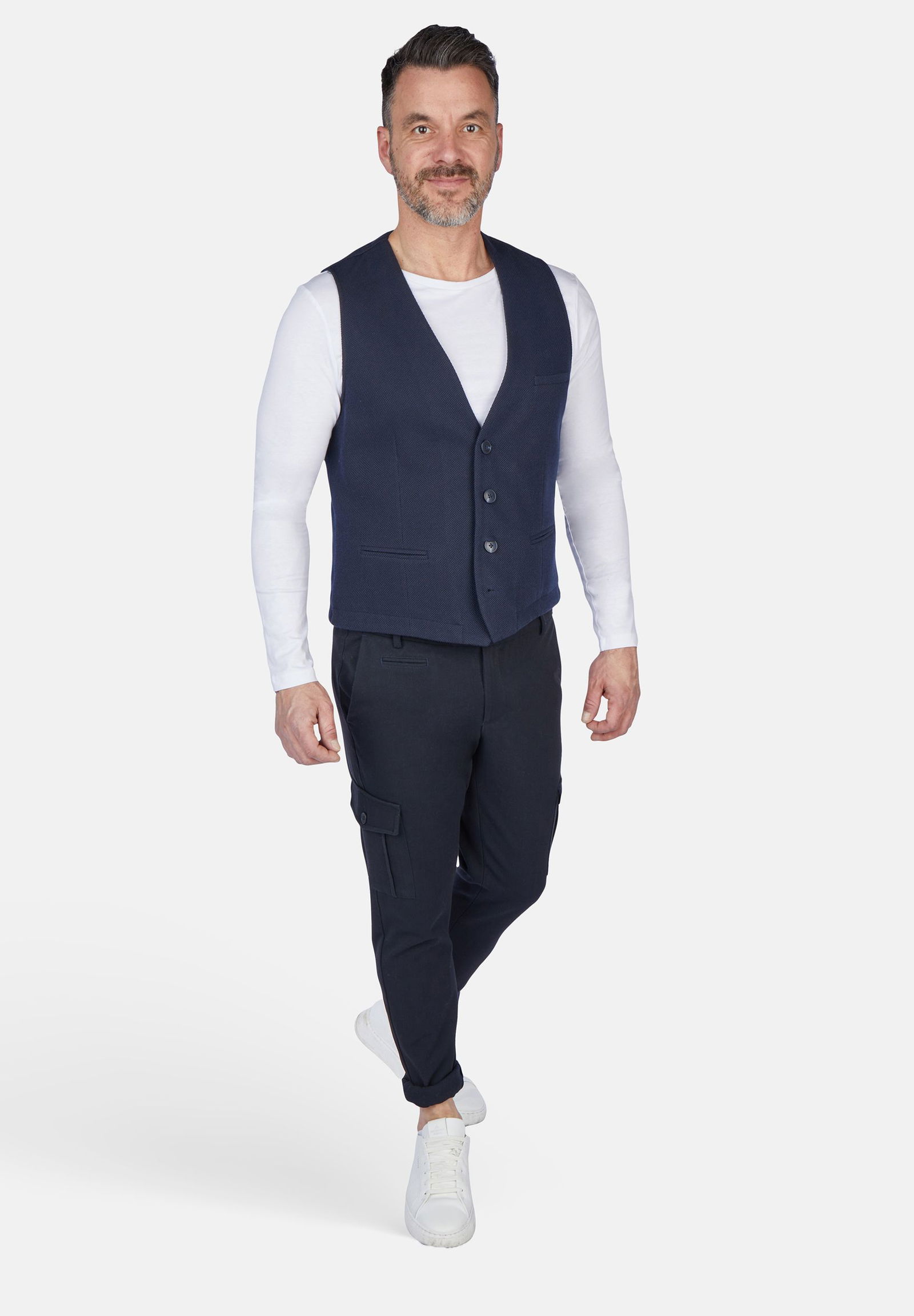 Calamar |  2 Tone Winter Blazer Weste | 58 | navy