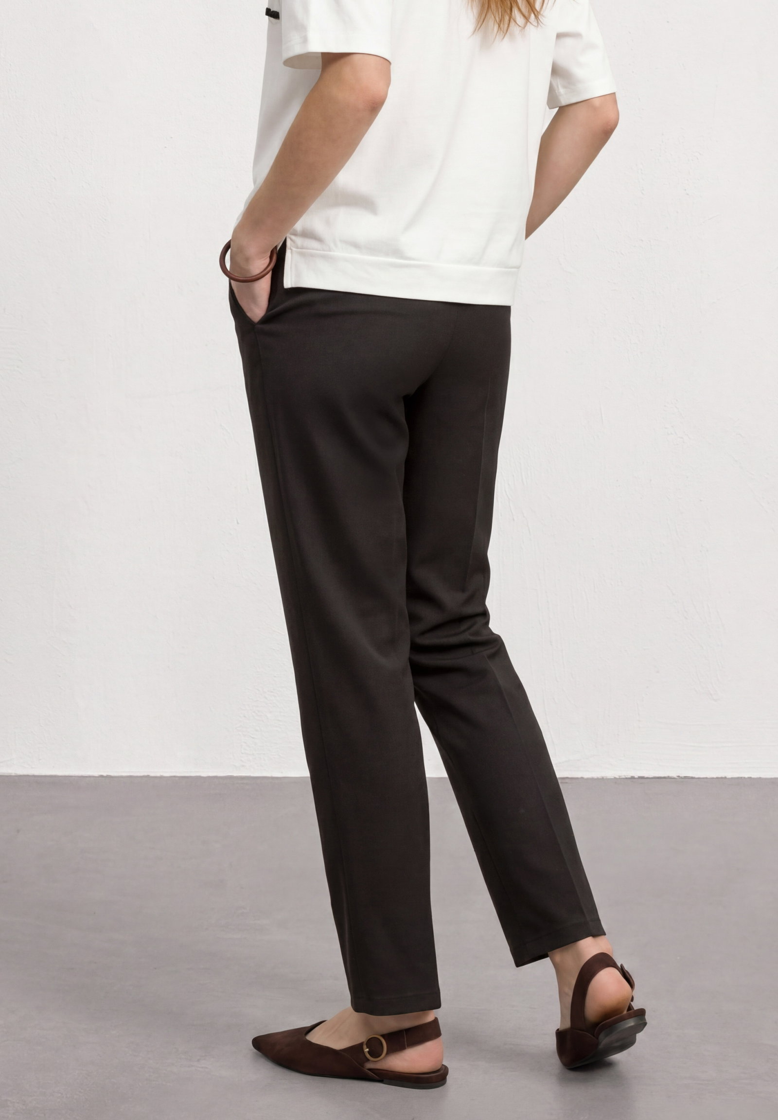 Style QR Amalia Straight leg F, black coffee #4