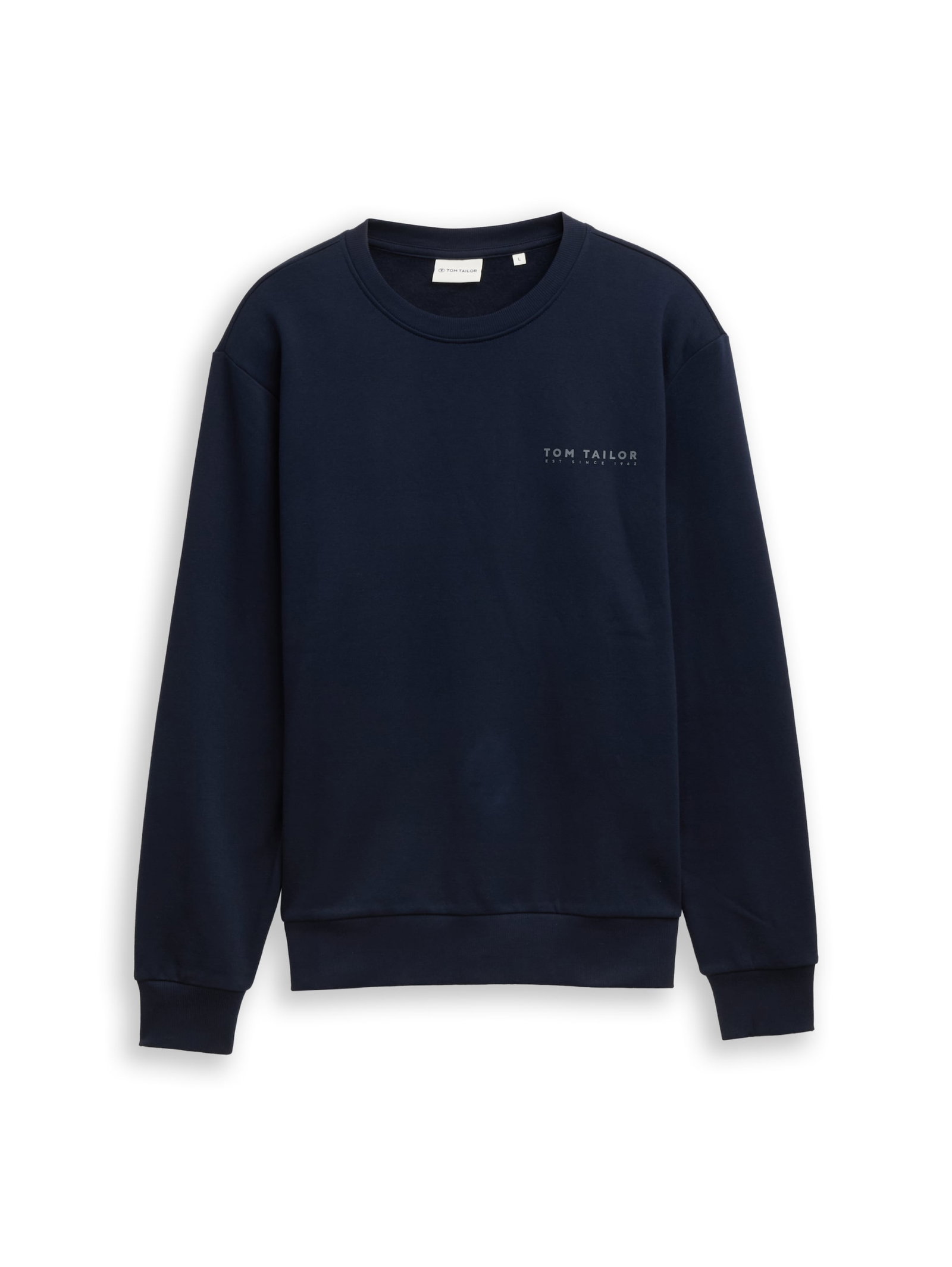 Tom Tailor printed crew neck sweater, sky captain blue #1