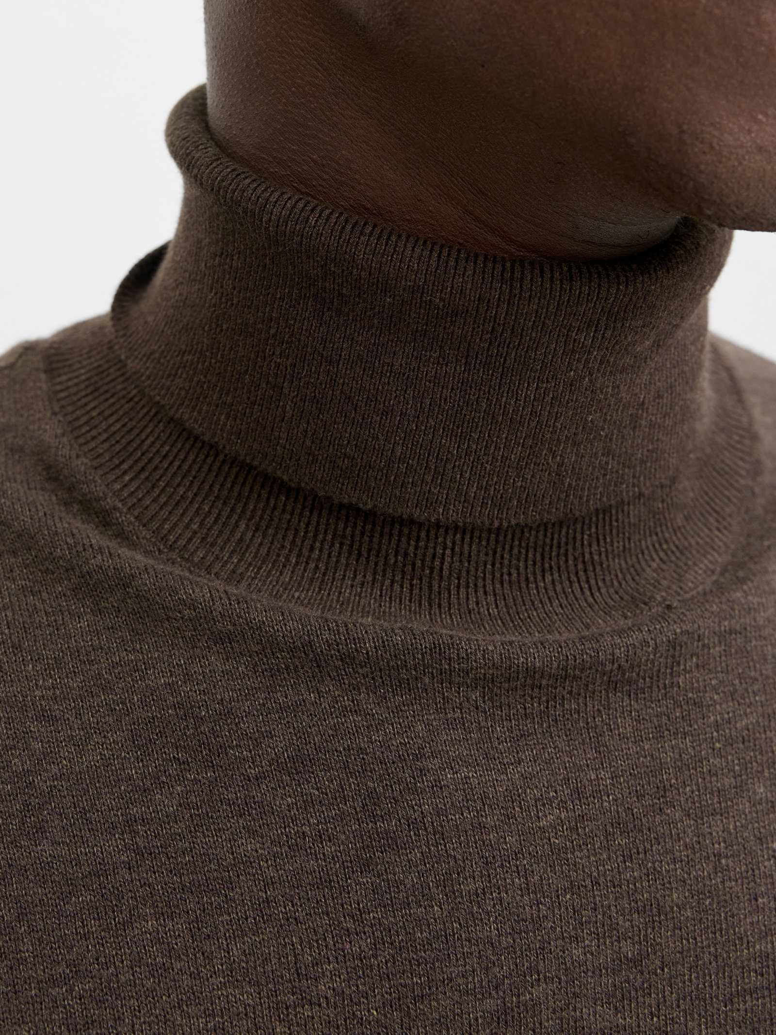 JJEEMIL KNIT ROLL NECK NOOS, Mulch/TWIST #4