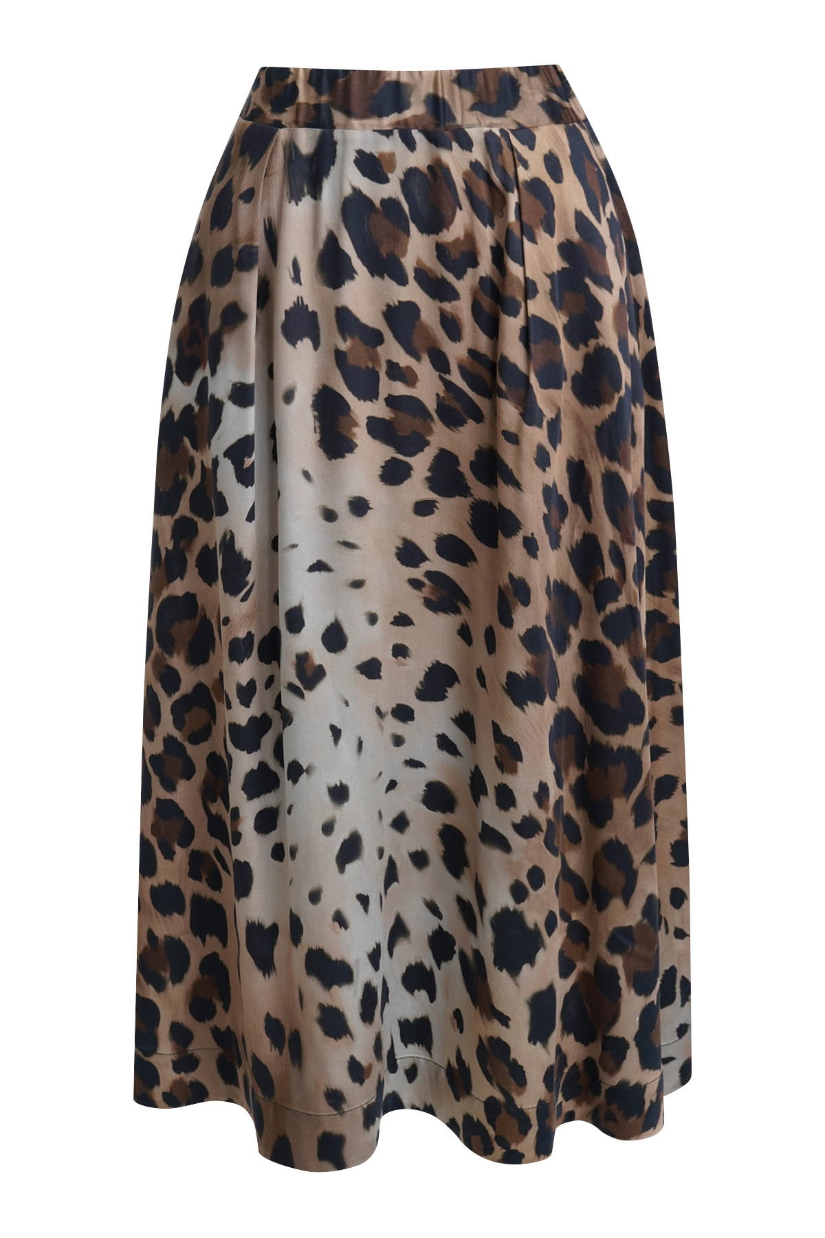 PRINTED VISCOSE SKIRT, DARK CHOC PRINT #1