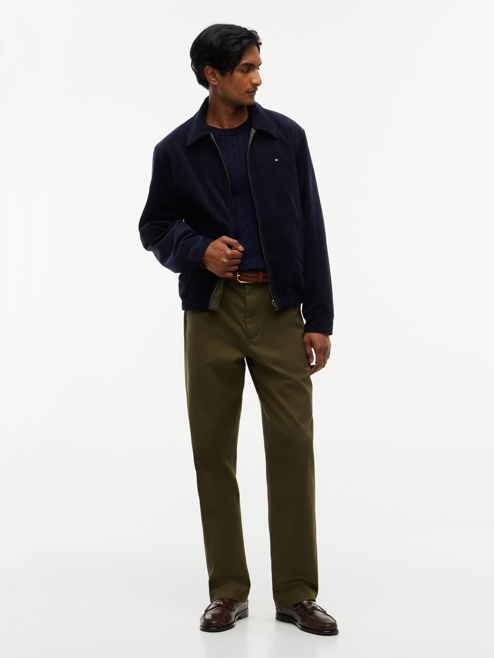 CLASSIC COTTON CABLE CREW NECK, BLUE #5