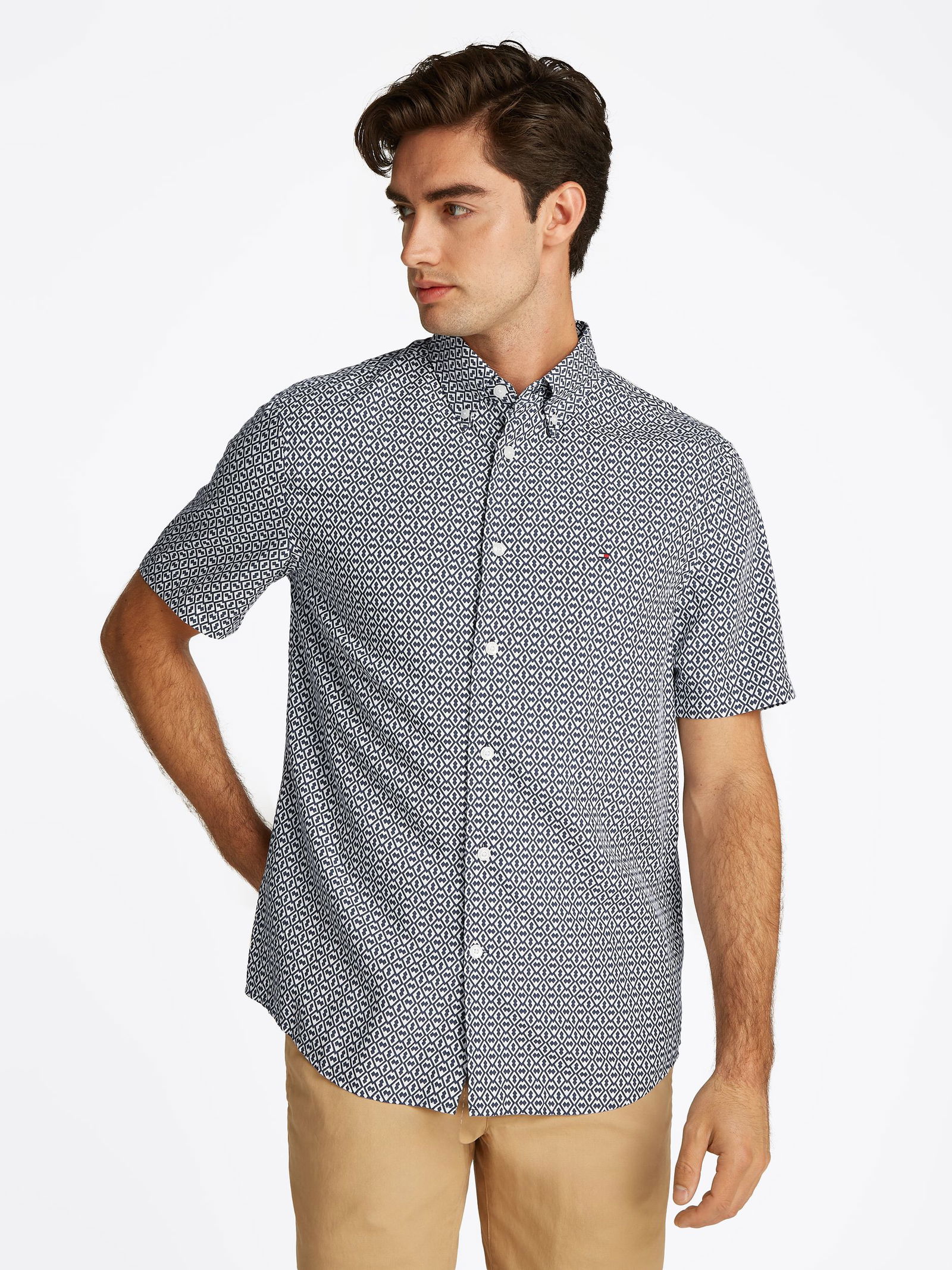 Tommy Hilfiger |  Tommy Hilfiger Hemd Regular Fit  | XXL | cloudy blue / yale navy / white