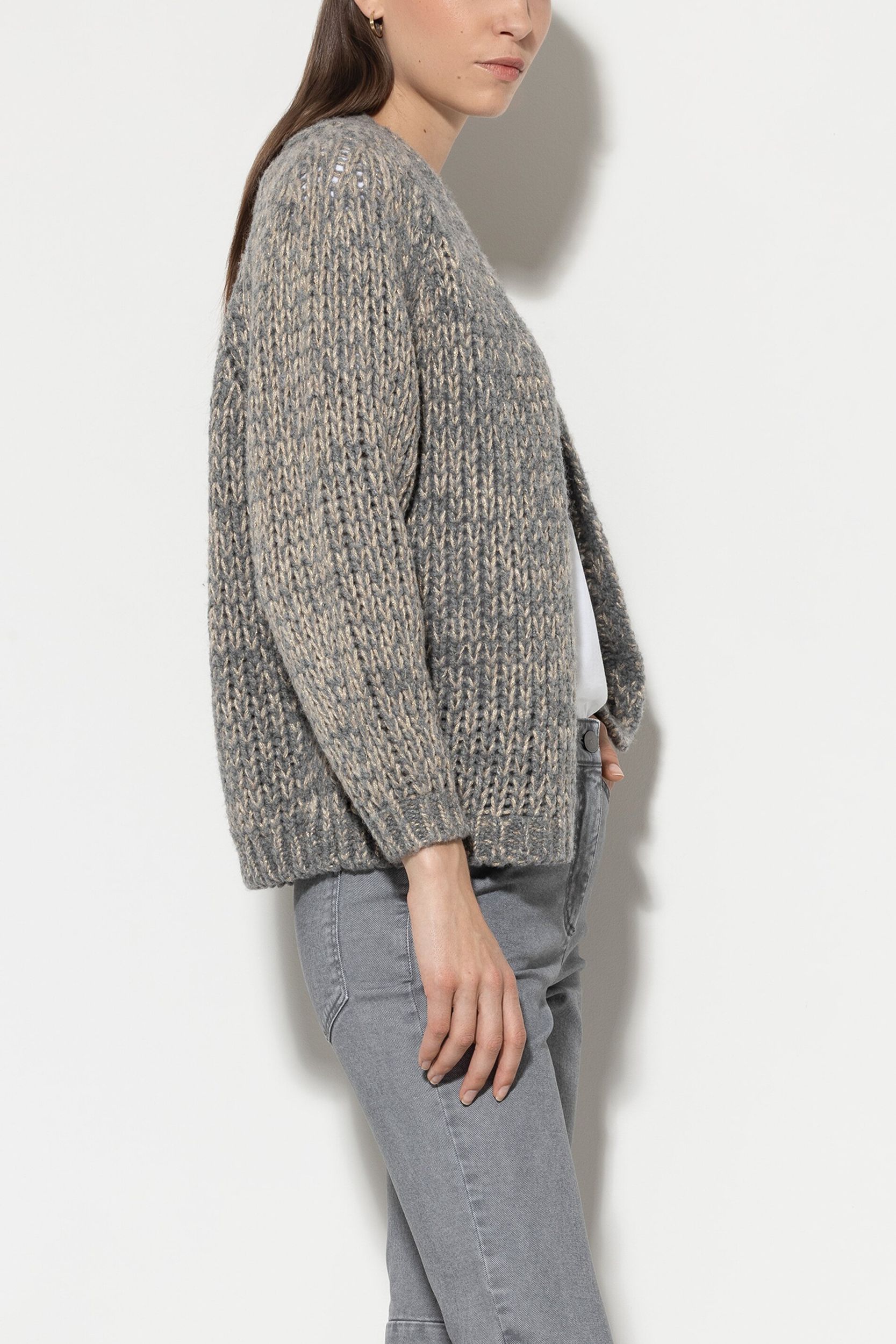 Luisa Cerano |  Luisa Cerano Strickjacke | Cardigan  | 40 | heather grey