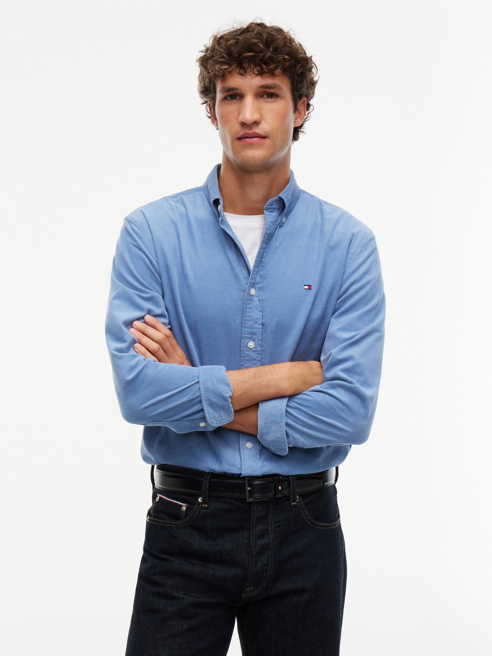 SOLID CORDUROY RF SHIRT, BLUE #2