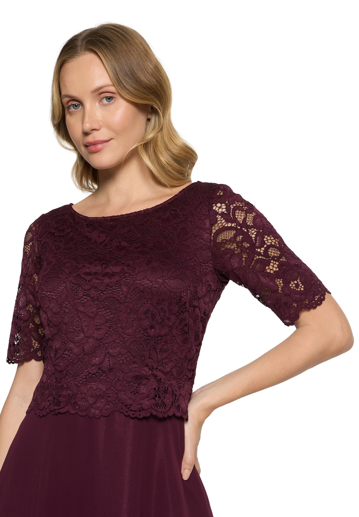 Kleid Kurz 1/2 Arm, Strong Aubergine #6