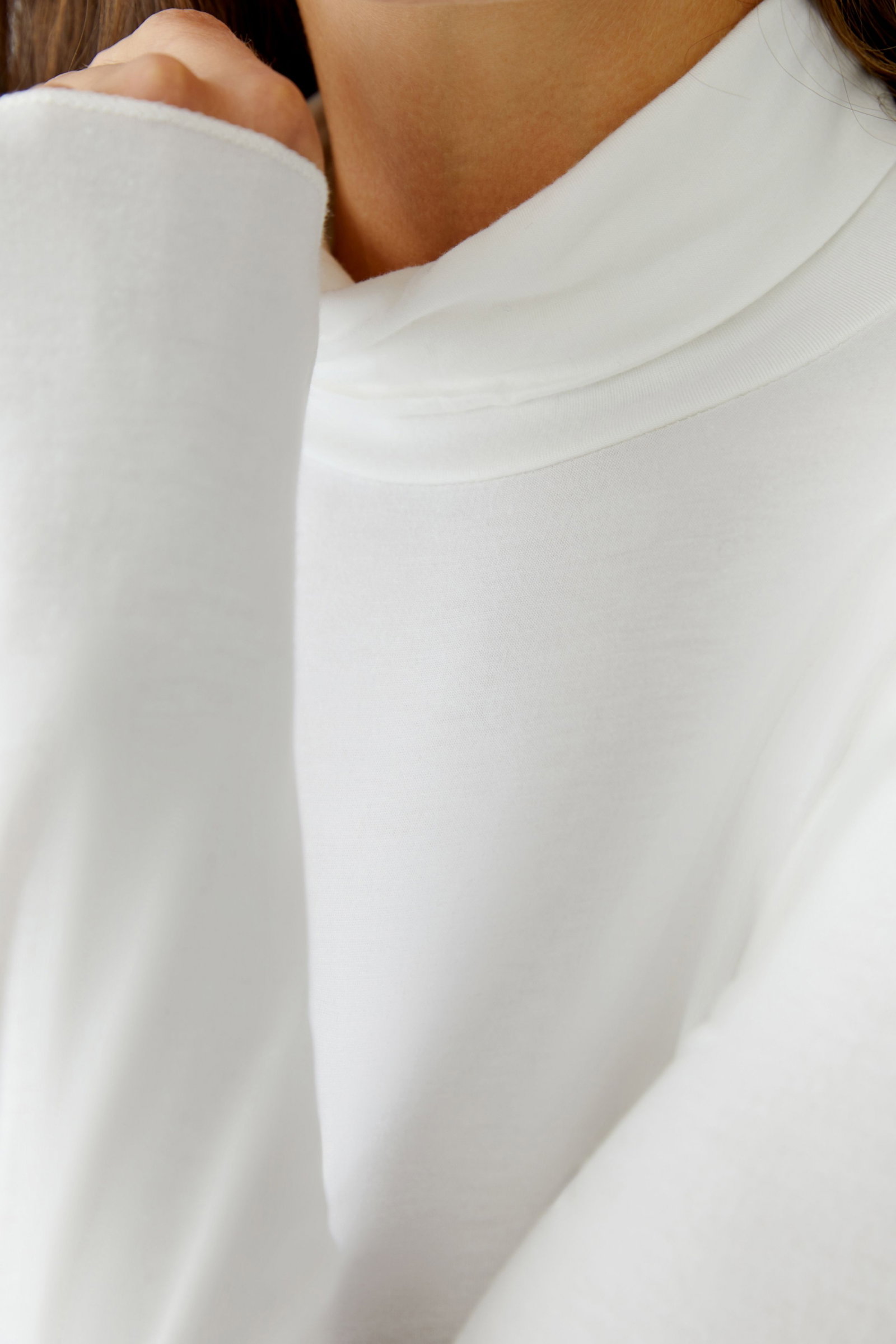 Oui Langarmshirt mit Kragen #8