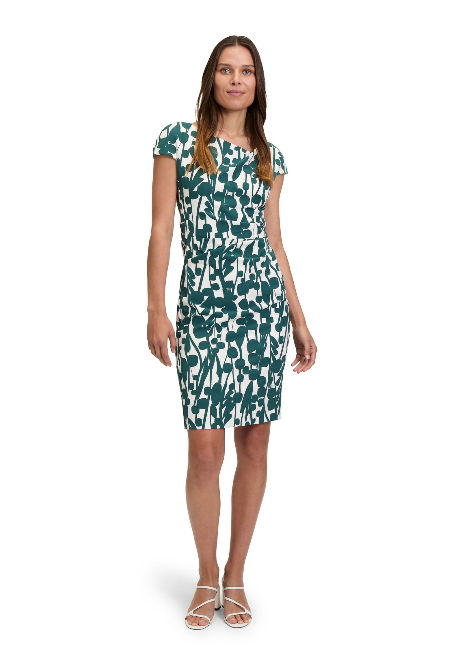 Vera Mont | Vera Mont Kurzes Kleid | 40 | cream/dark green