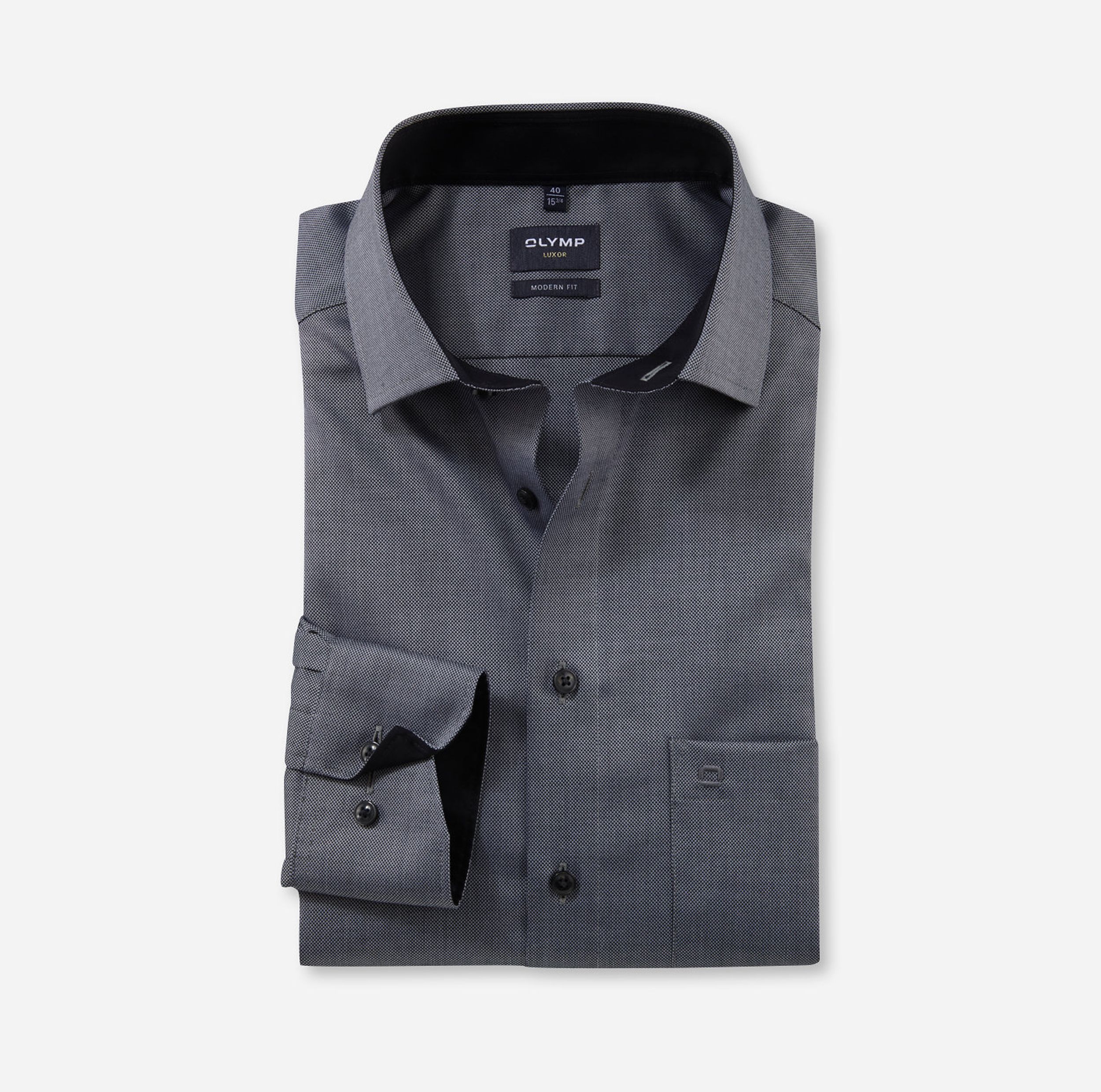 Olymp |  Olymp Hemd Modern Fit  | 39 | schwarz