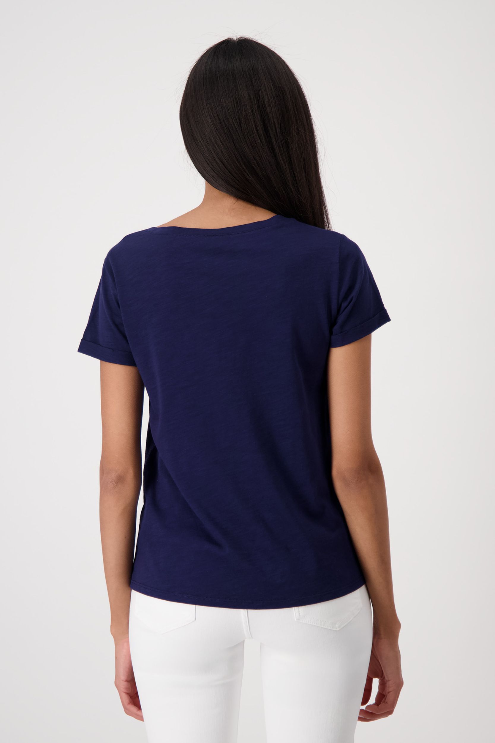 Monari |  T-Shirt, navy blue | 44 | navy blue