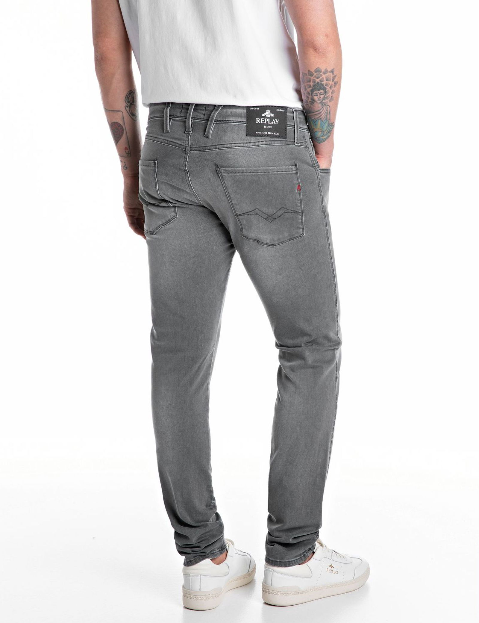 280cf53a79c3b1c3fba803ed1ea3ab47 Replay | Replay Jeans Slim Fit Jeans "Anbass" | 33/34 | medium grey