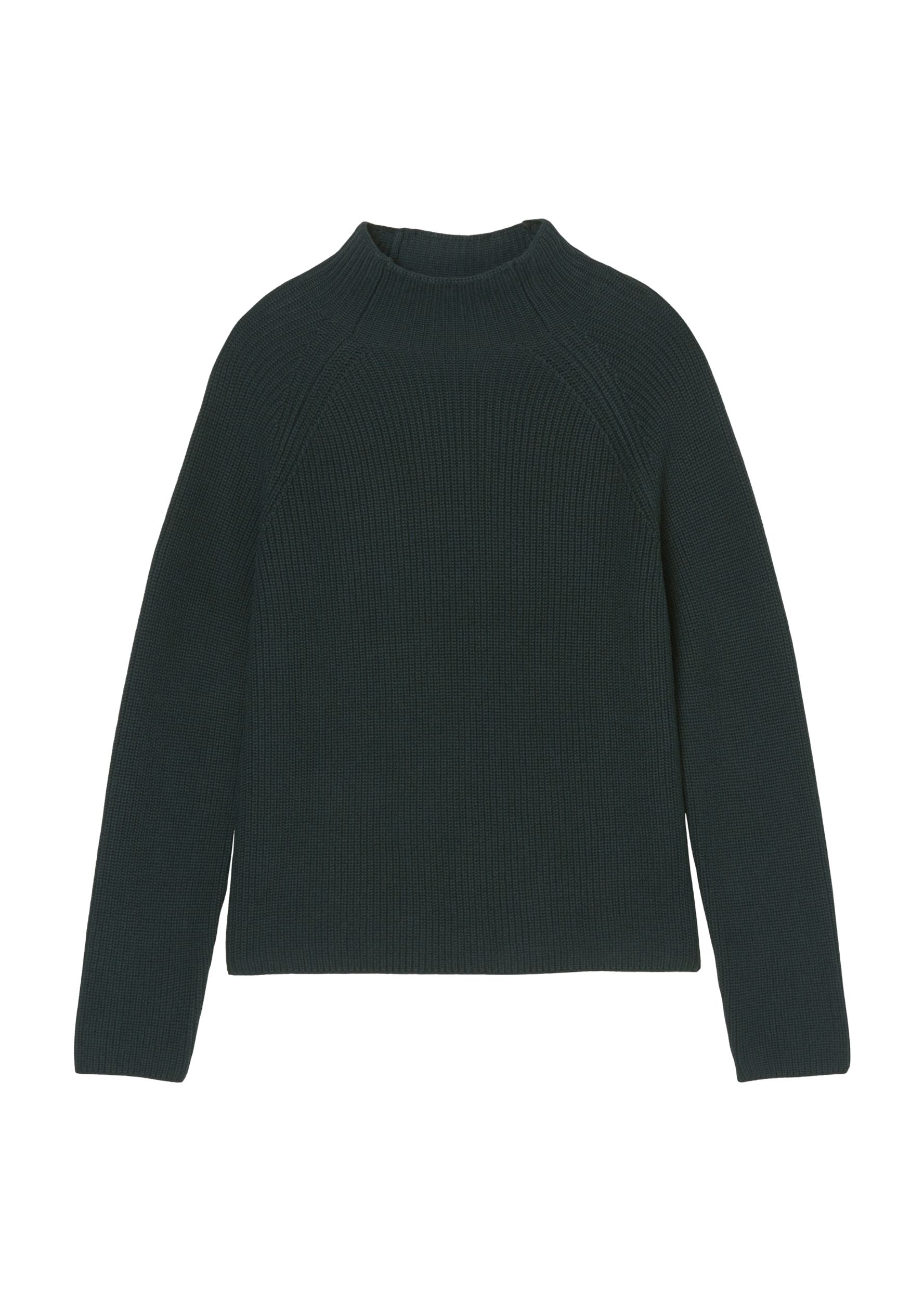 Damen Mock-Neck-Rollkragenpullover in dunkelgrün