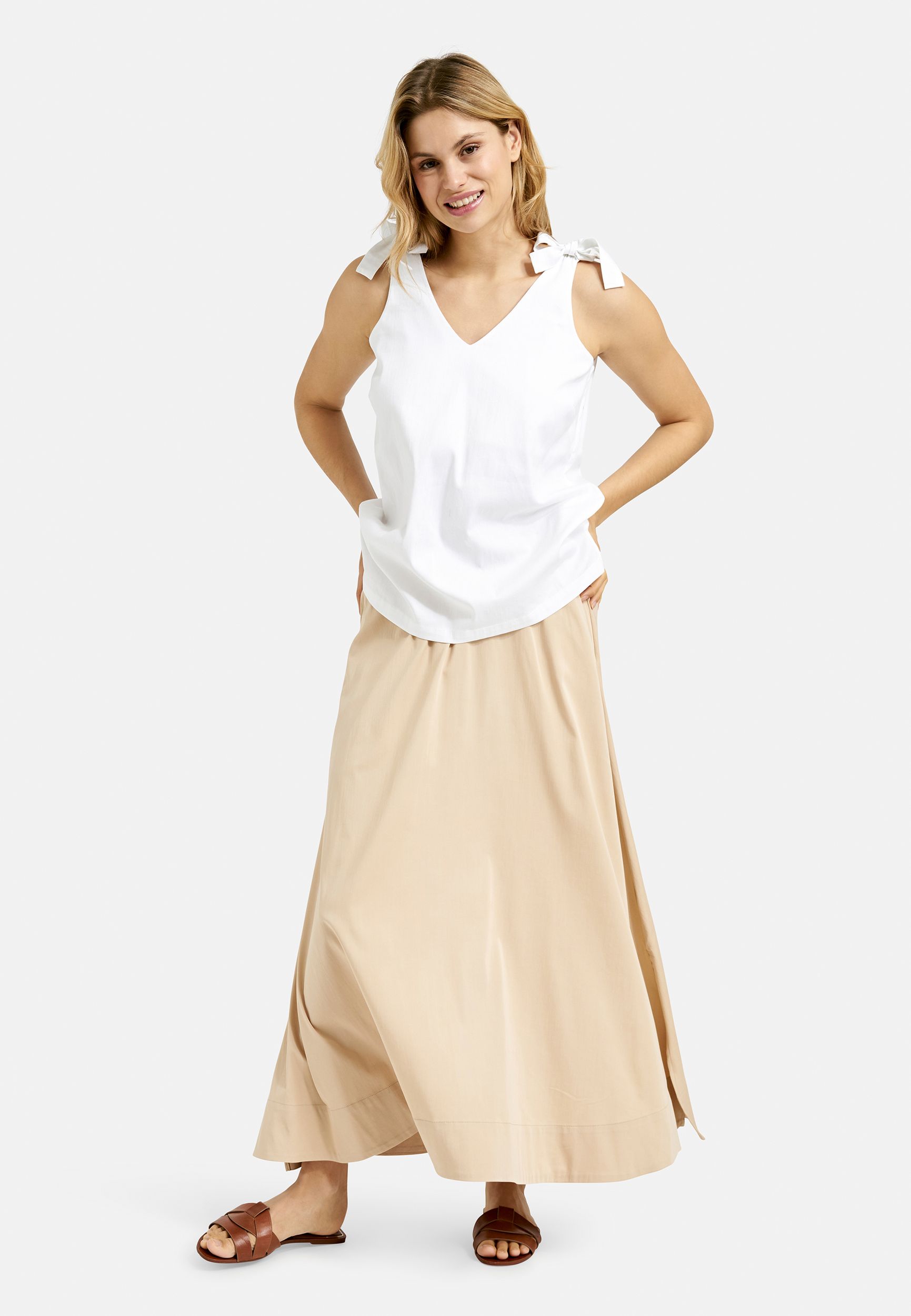  |  TOP WITH KNOT, WHITE | L | white
