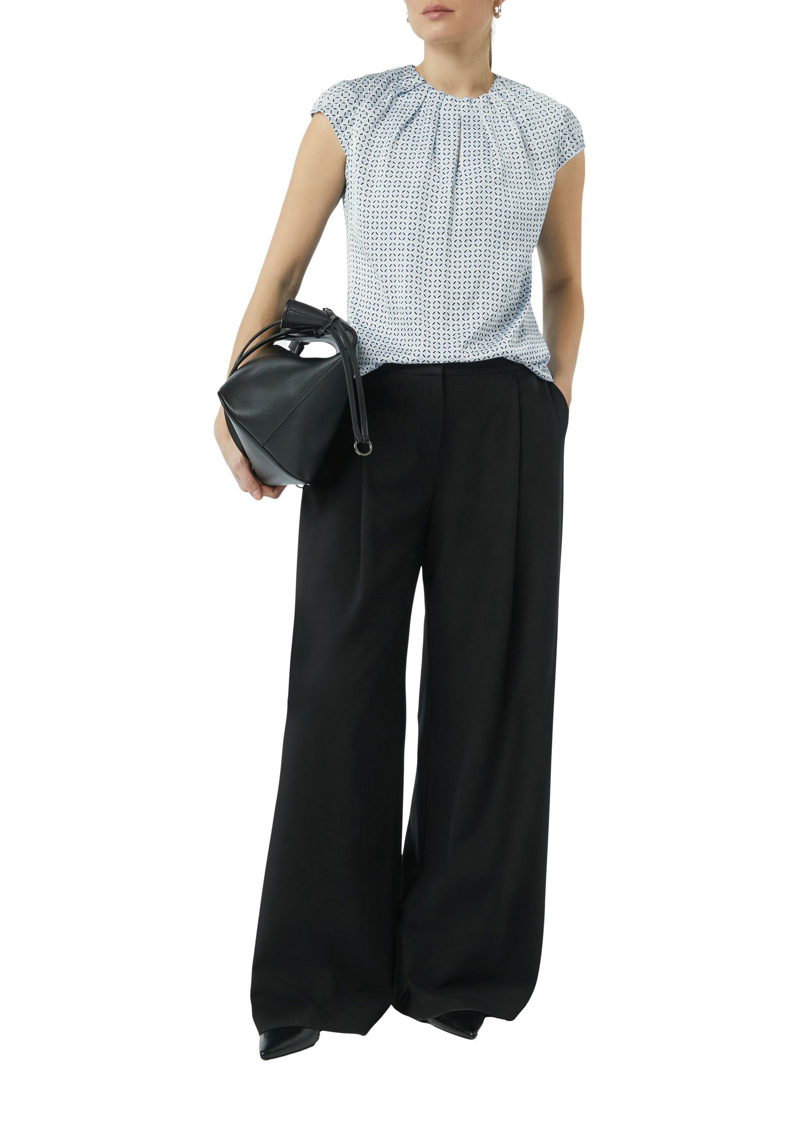 Comma |  Comma Druckbluse  | 38 | blau