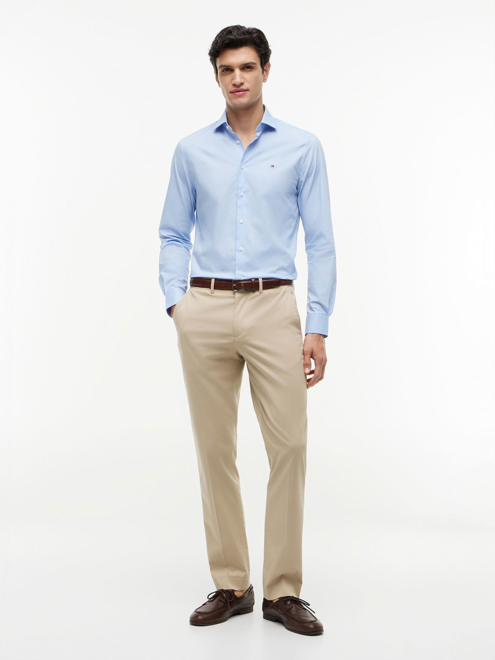 Tommy Hilfiger |  Tommy Hilfiger Hemd Slim Fit  | 39/R | custom color light blue