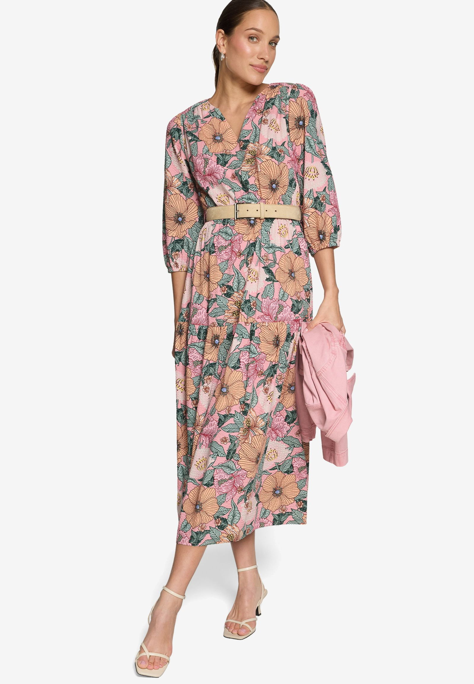 Zero |  Zero Freizeitkleid  | 34 | rosé/green