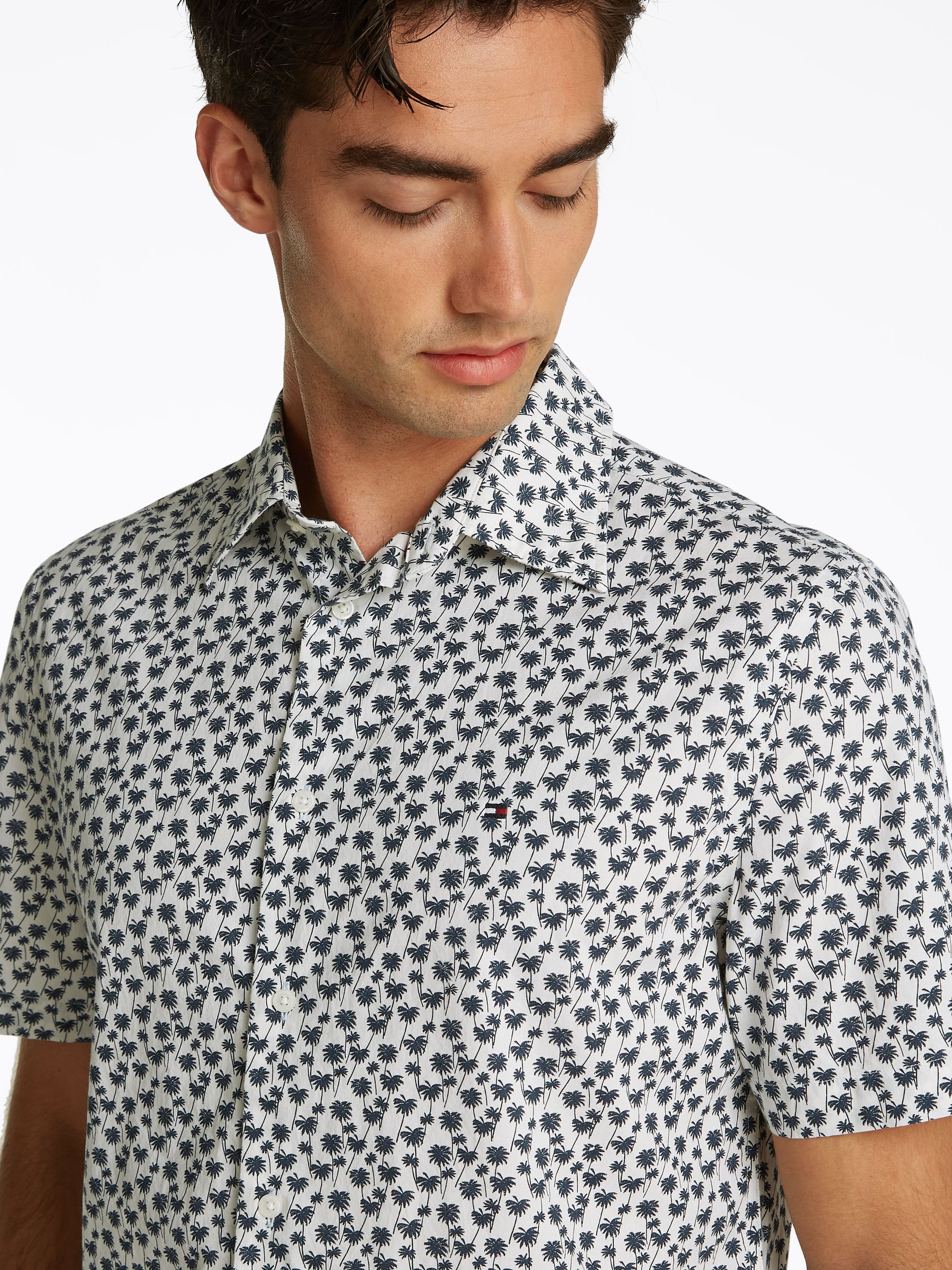 Tommy Hilfiger |  Tommy Hilfiger Hemd Regular Fit  | M | optic white / carbon navy