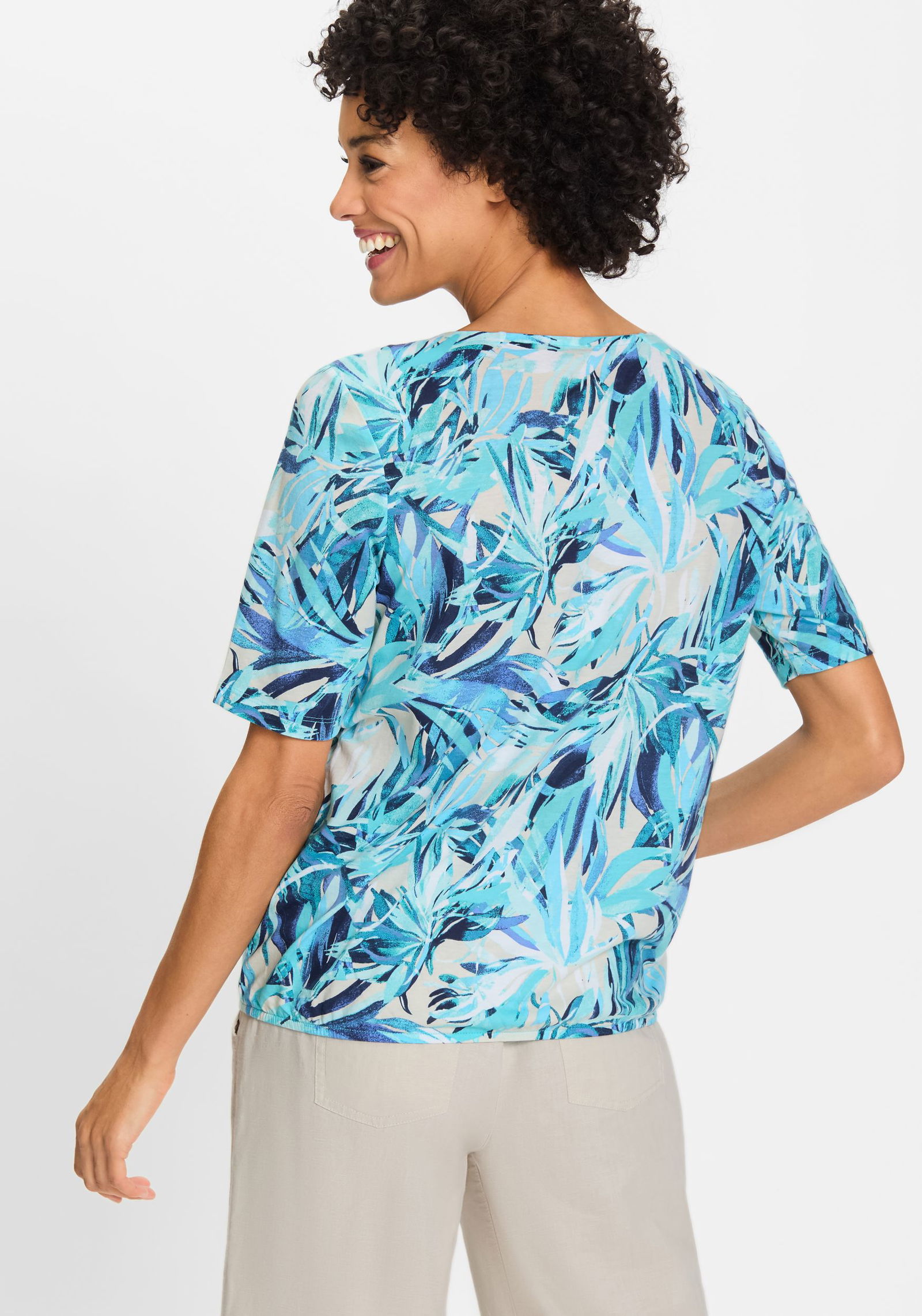 Olsen |  T-Shirt Short Sleeves | 40 | aruba blue