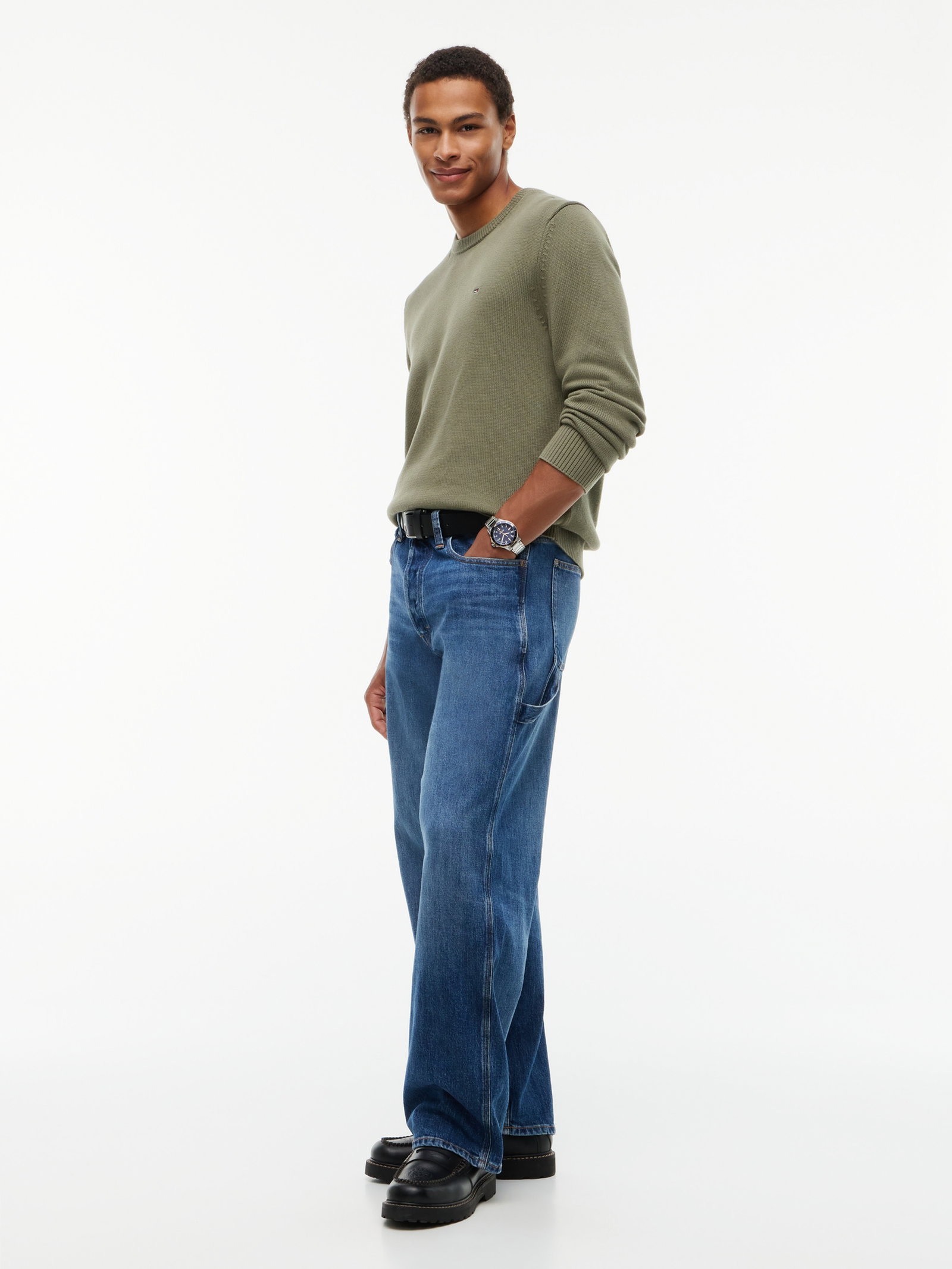 TJM SLIM ESS SWEATER EXT, GREEN #5
