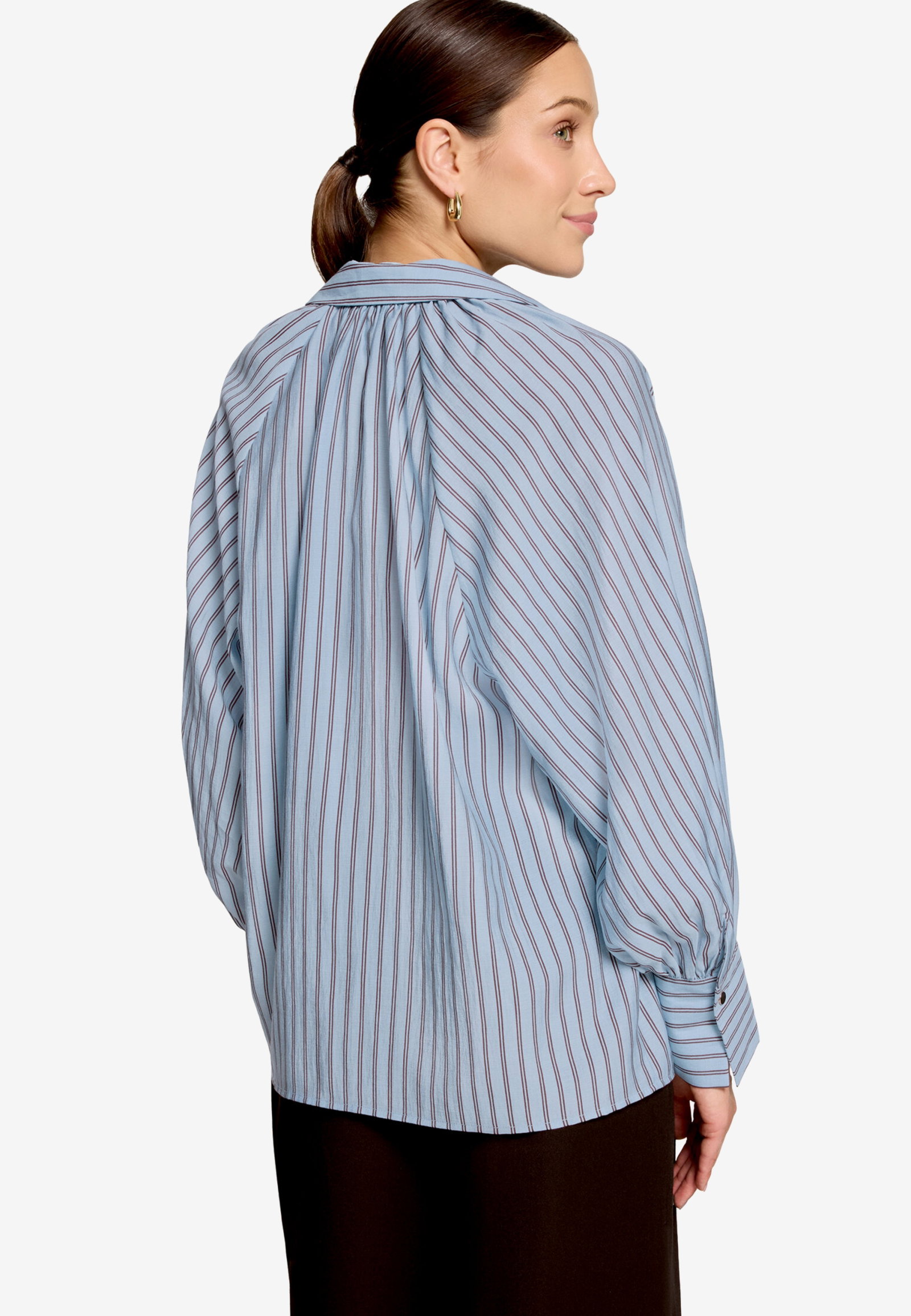 Bluse Lang 1/1 Arm, Blue/Brown #3