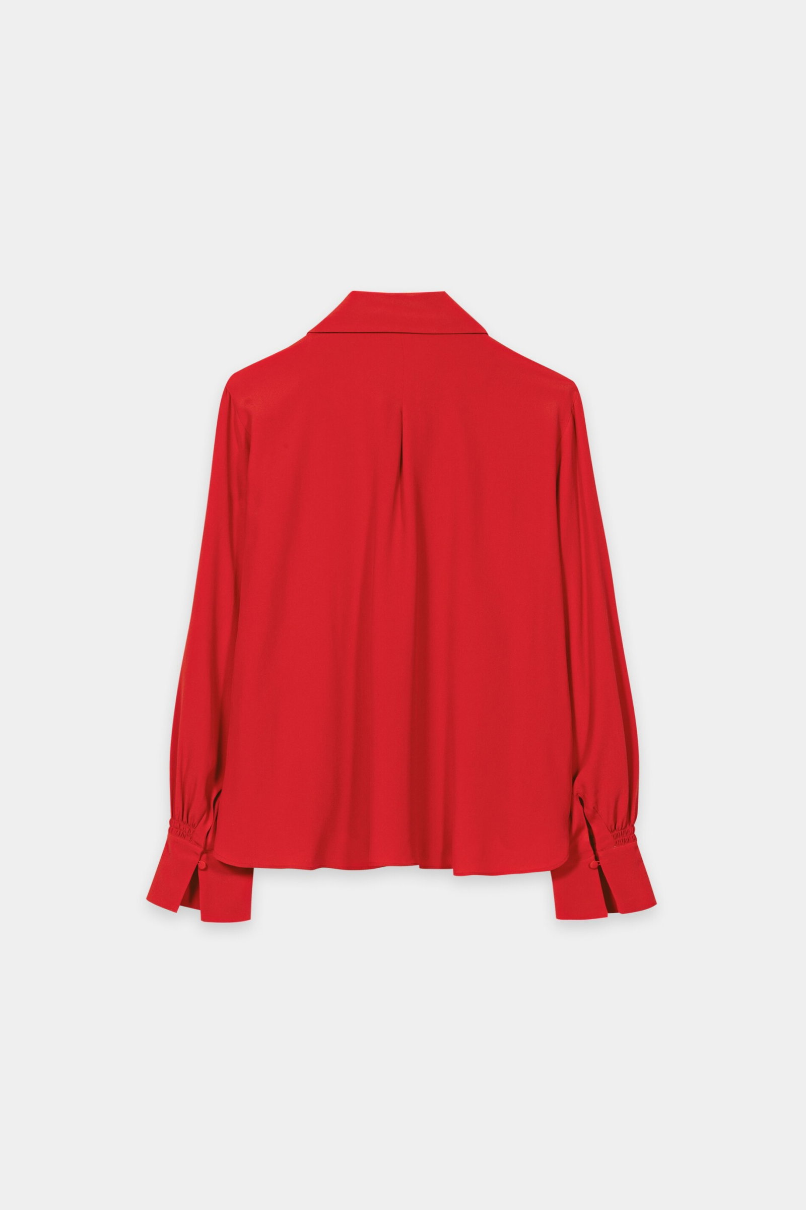 Schluppenbluse aus Seiden-Mix, cherry red #6