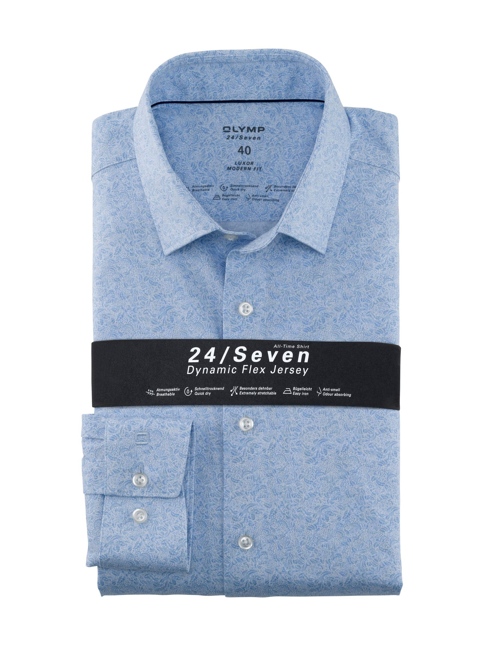 Olymp |  Olymp Hemd Modern Fit  | 45 | bleu