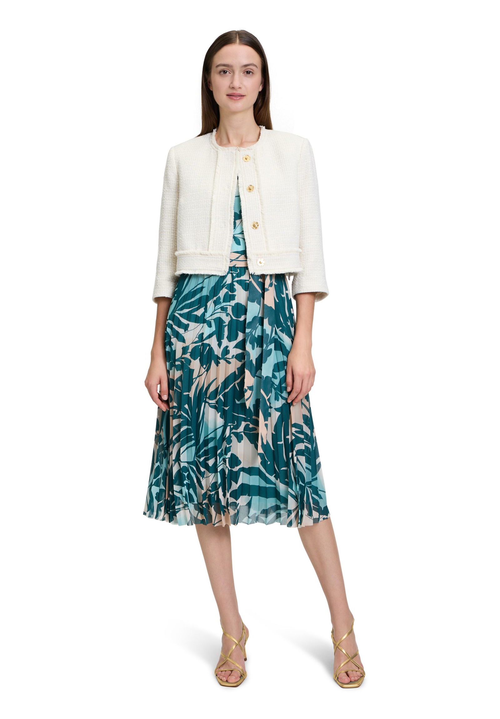  |  Blazerjacke Kurz 3/4 Arm, Nature Melange | 42 | nature melange