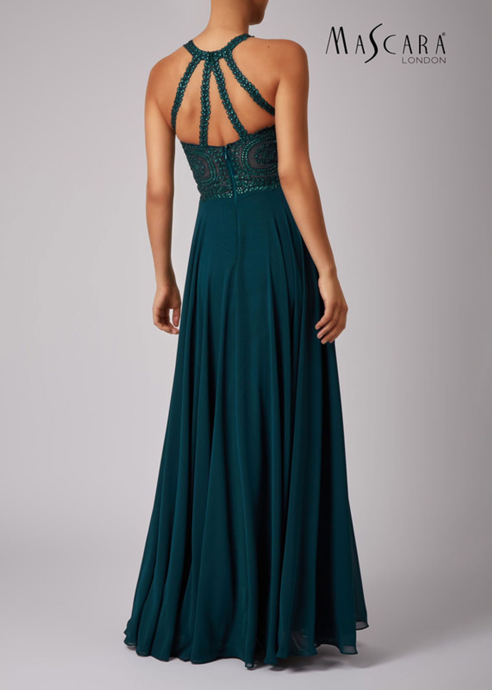 Mascara London |  Mascara London Langes Kleid  | 44 | dunkelgrün