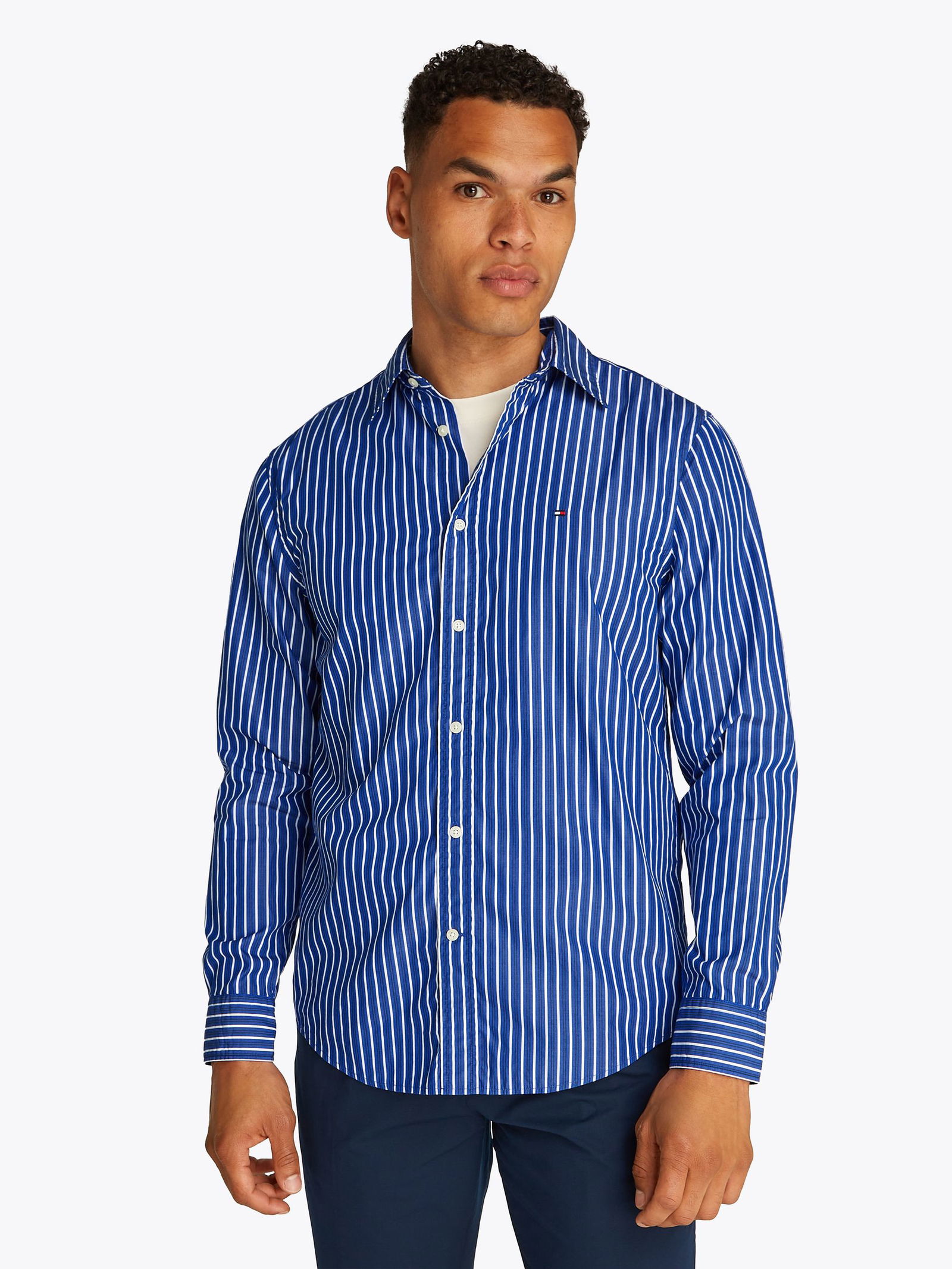 Tommy Hilfiger |  Tommy Hilfiger Hemd Regular Fit  | XXXL | blue spell ithaca stp