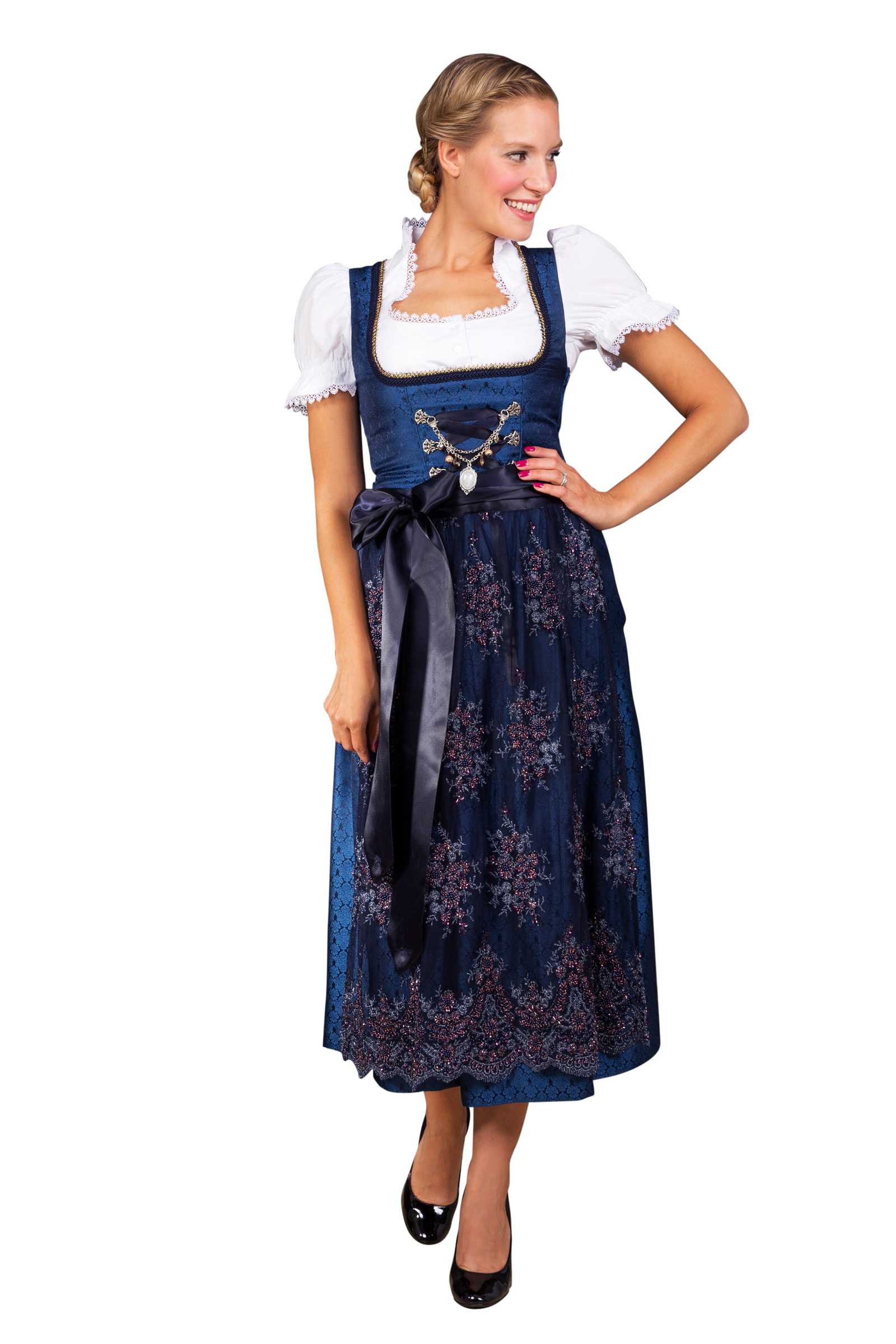 Edelnice Dirndl langes Dirndl Josepha aus edlem Jacquard #2