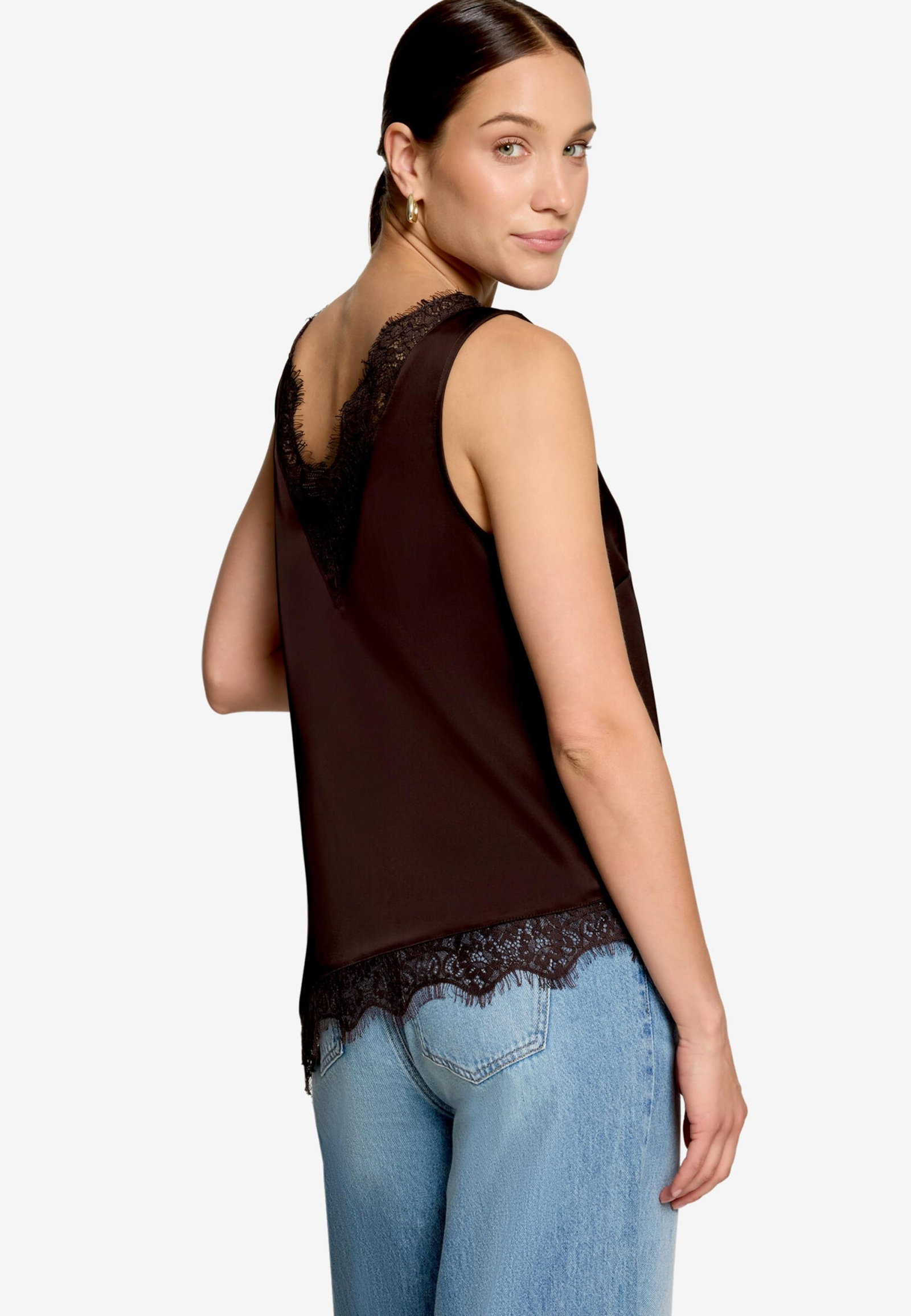 Bluse Kurz ohne Arm, Chocolate Plum #7