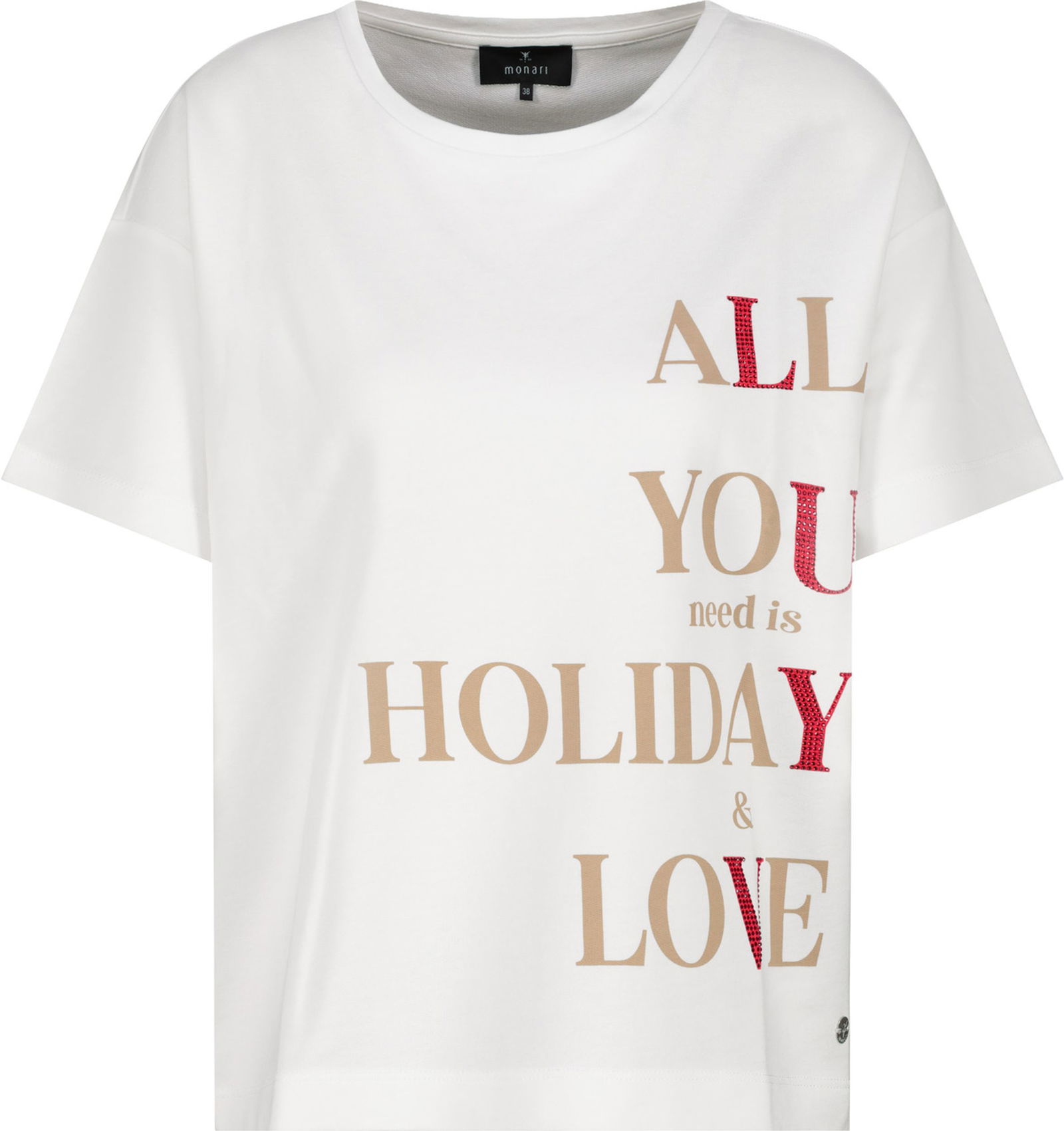 Monari |  T-Shirt, cream | 40