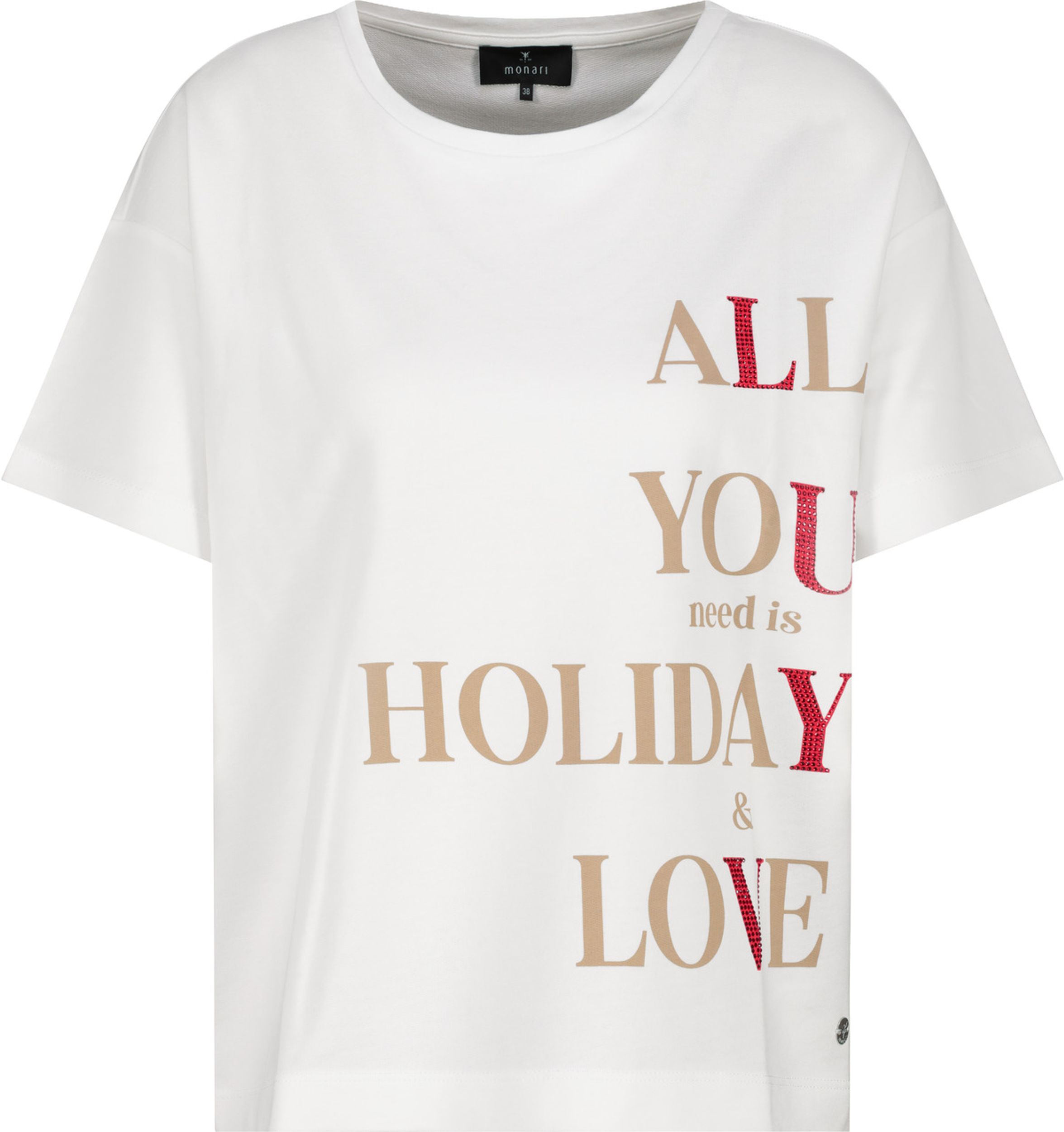 Monari |  T-Shirt, cream | 40