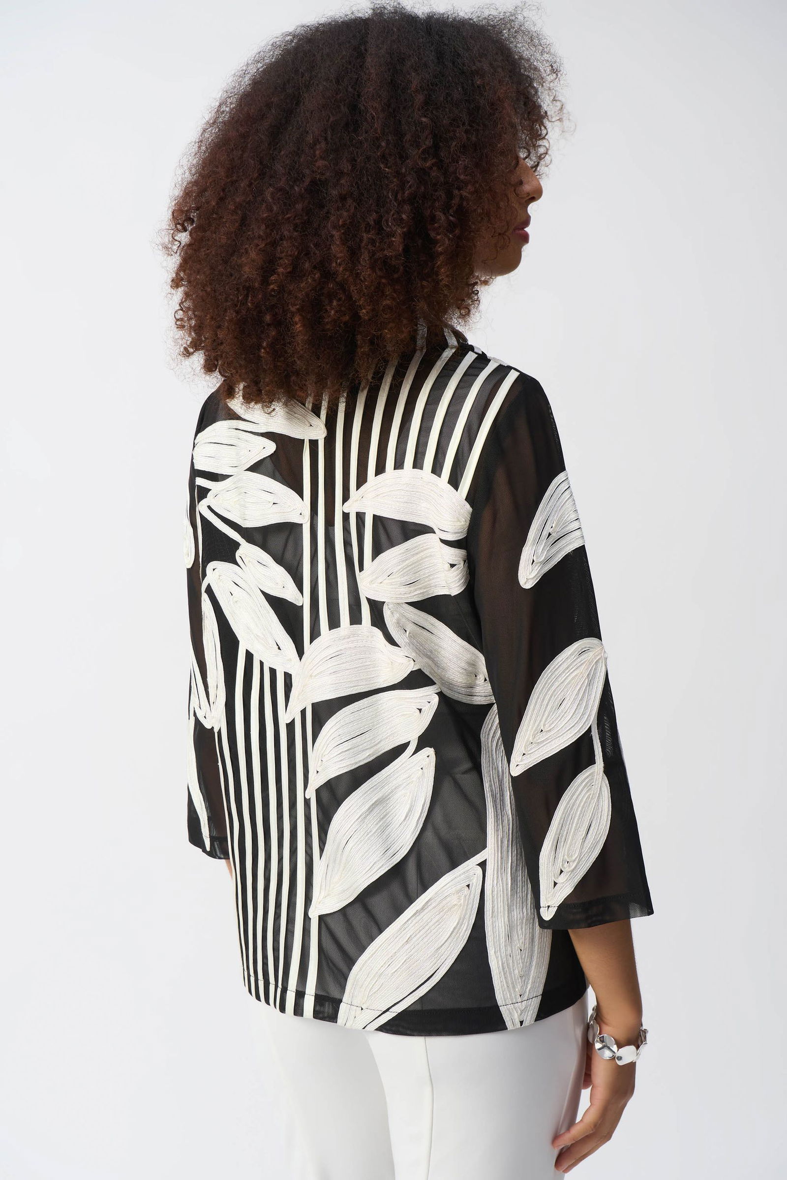 Joseph Ribkoff | Joseph Ribkoff Druckbluse | M | schwarz/vanille