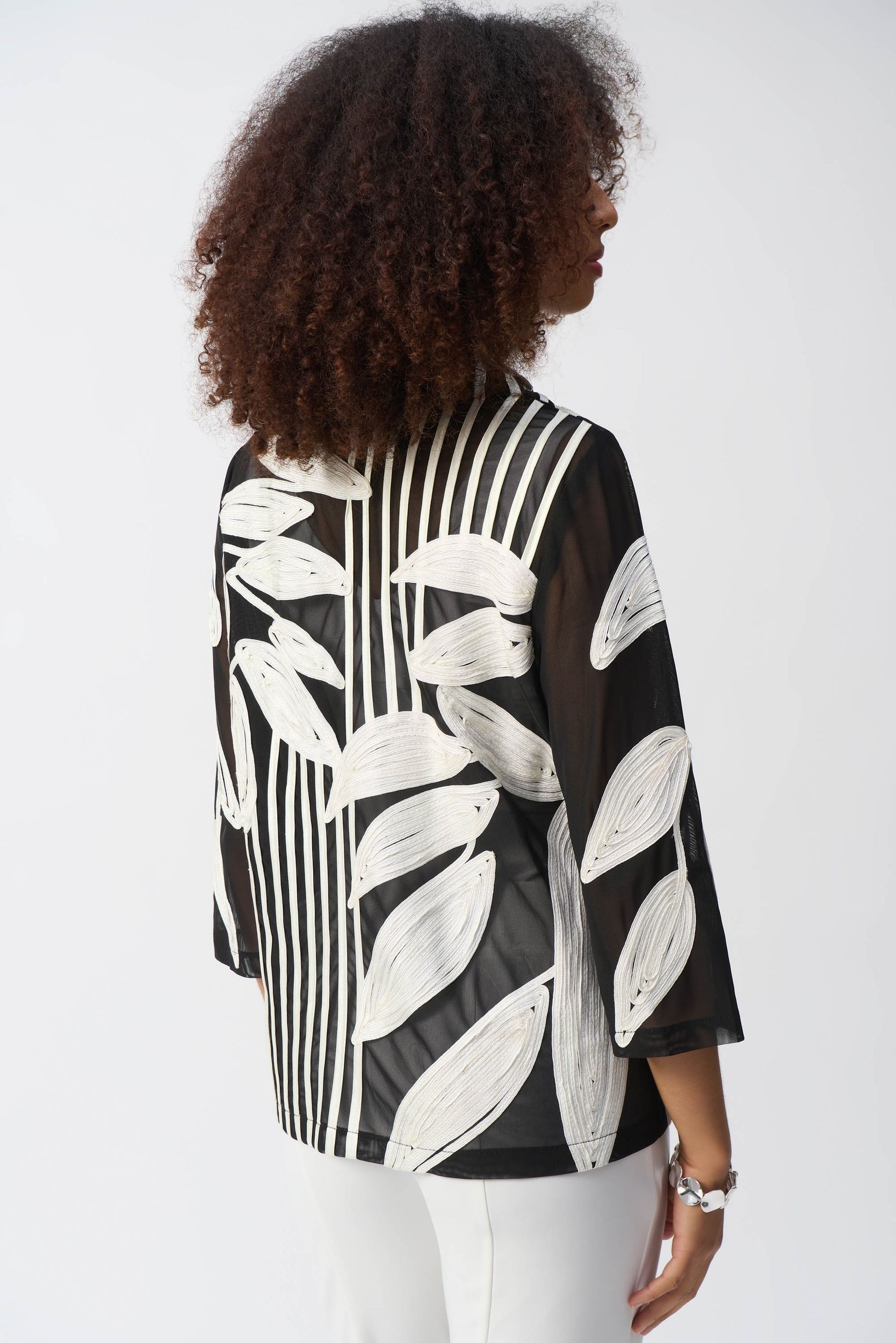 Joseph Ribkoff |  Joseph Ribkoff Druckbluse  | M | schwarz/vanille