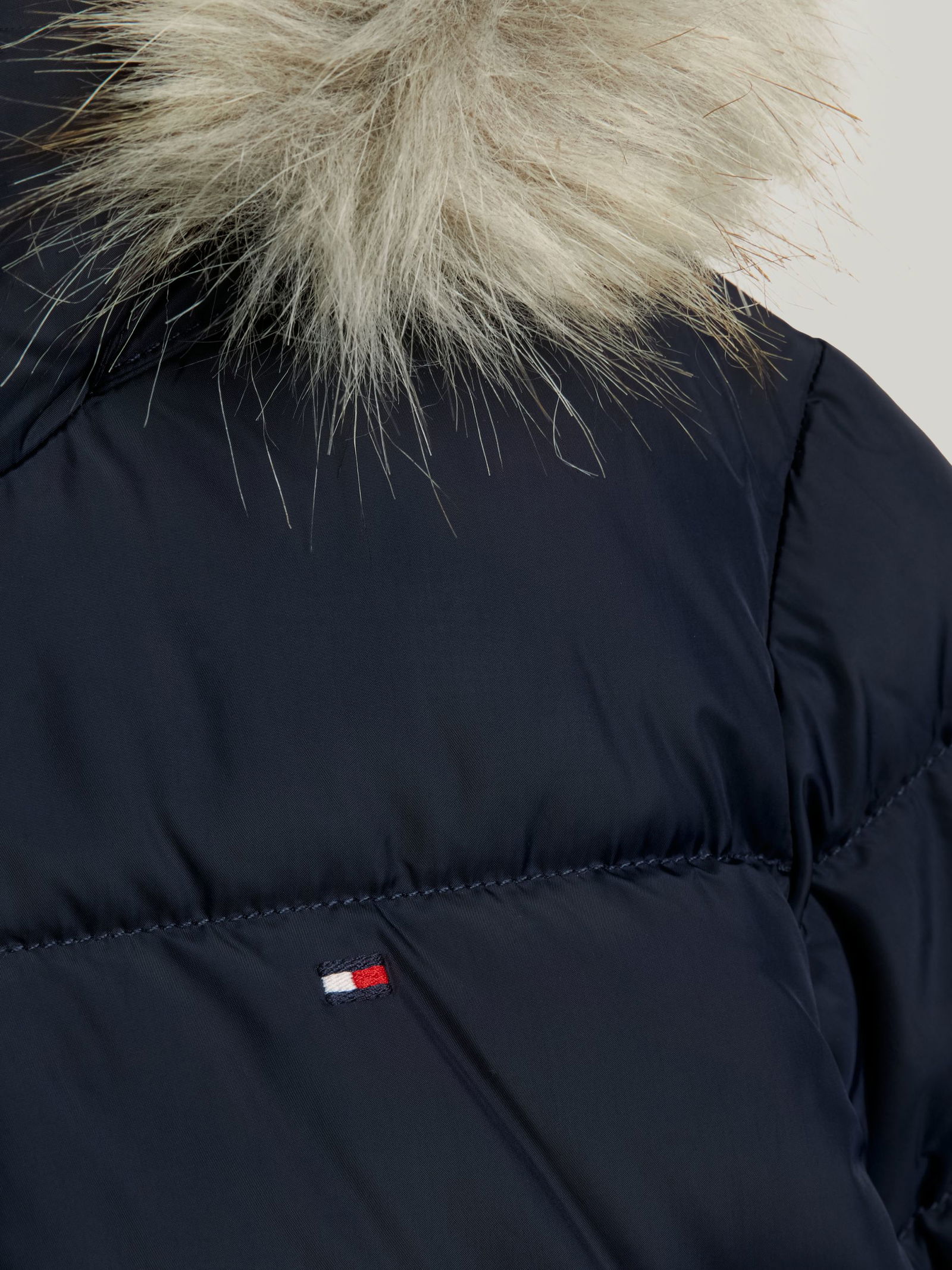 Tommy Hilfiger |  ESSENTIAL DOWN FUR HOOD JACKET | 152 | desert sky