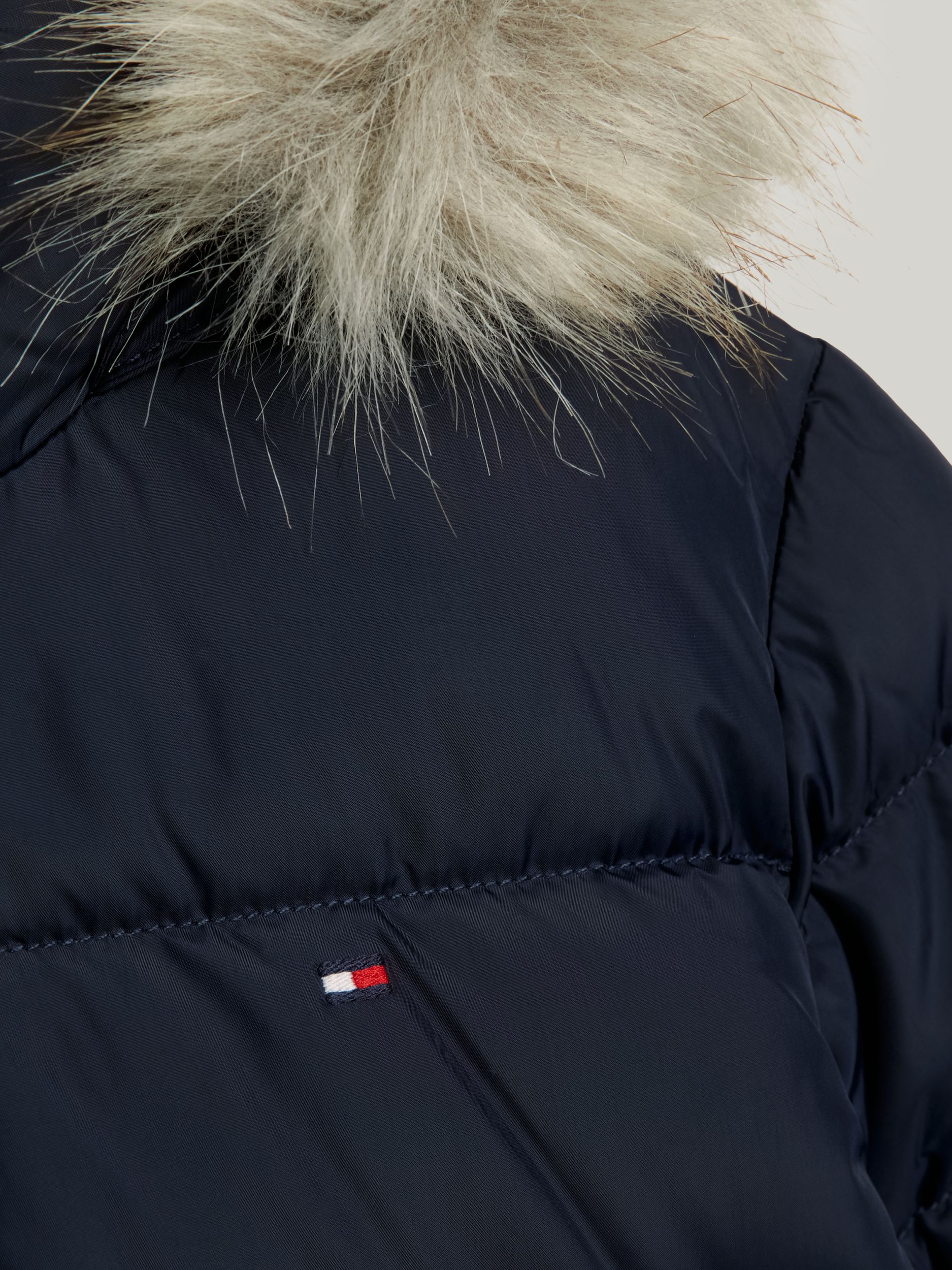 Tommy Hilfiger |  ESSENTIAL DOWN FUR HOOD JACKET | 152 | desert sky